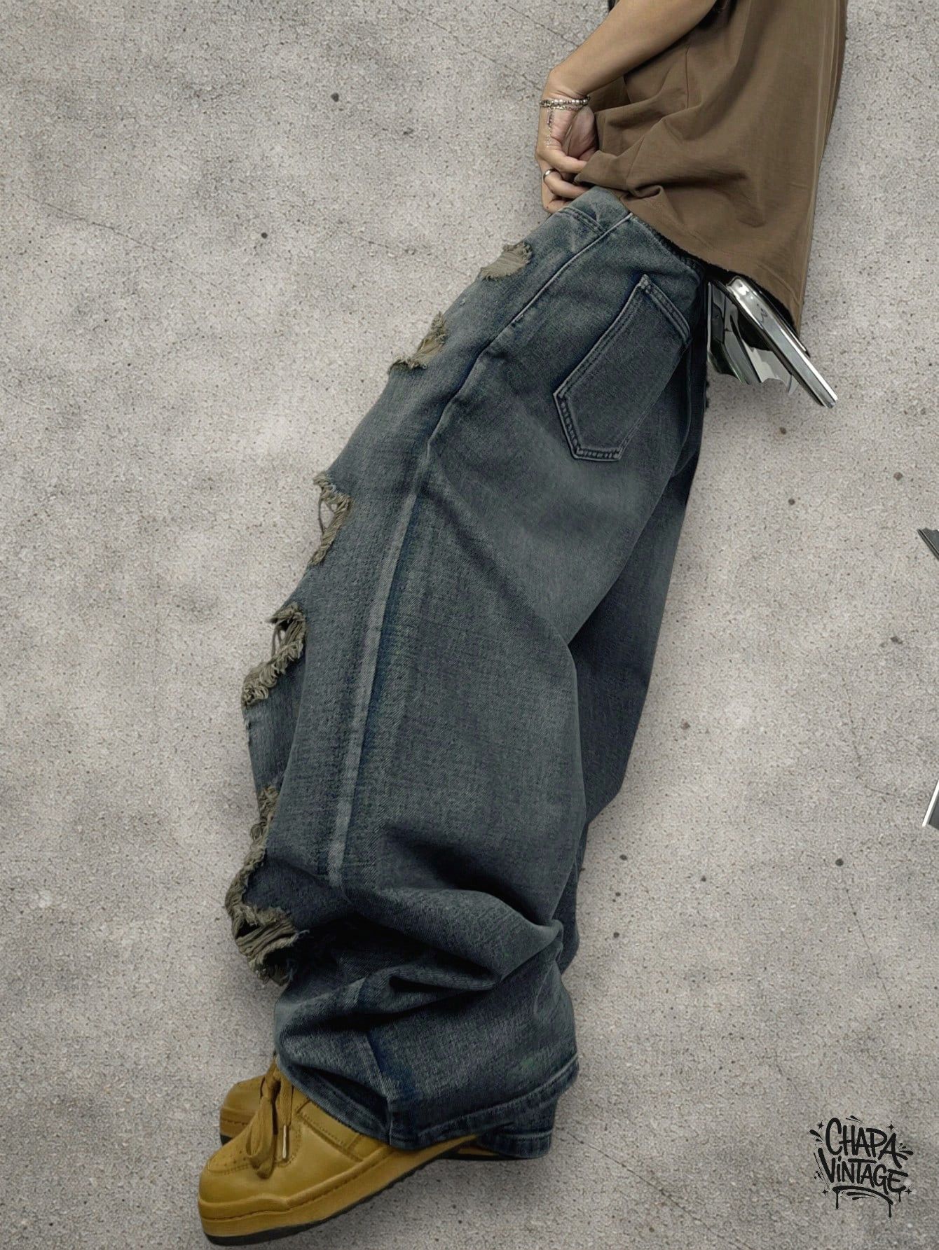 Japanese Brand Ripped opium jeans Size US 32 / EU 48 - 3 Thumbnail