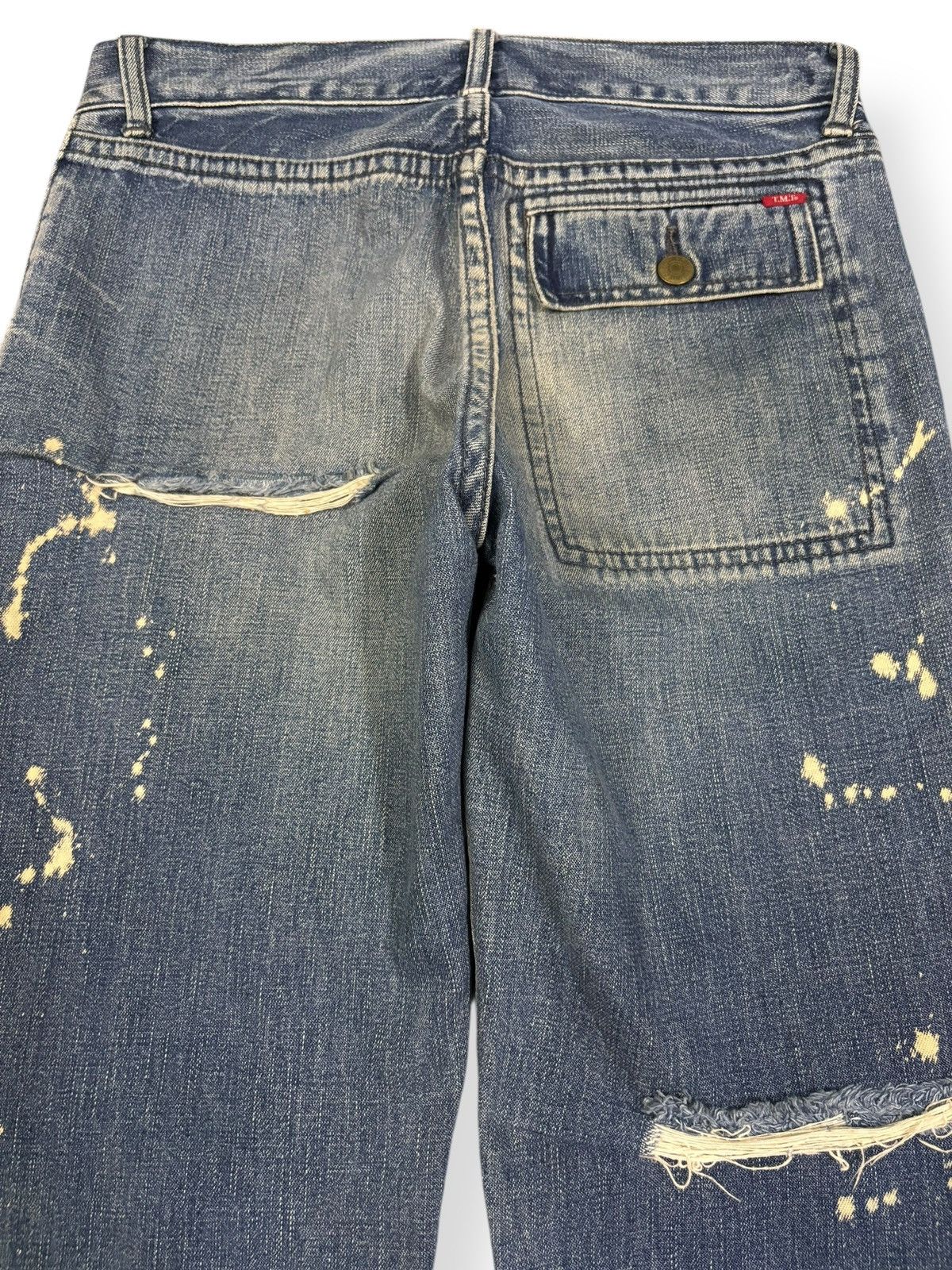Kapital Kountry Vintage TMT Big Holiday Splatter Distressed Bush Pants Denim Size US 29 - 10 Thumbnail