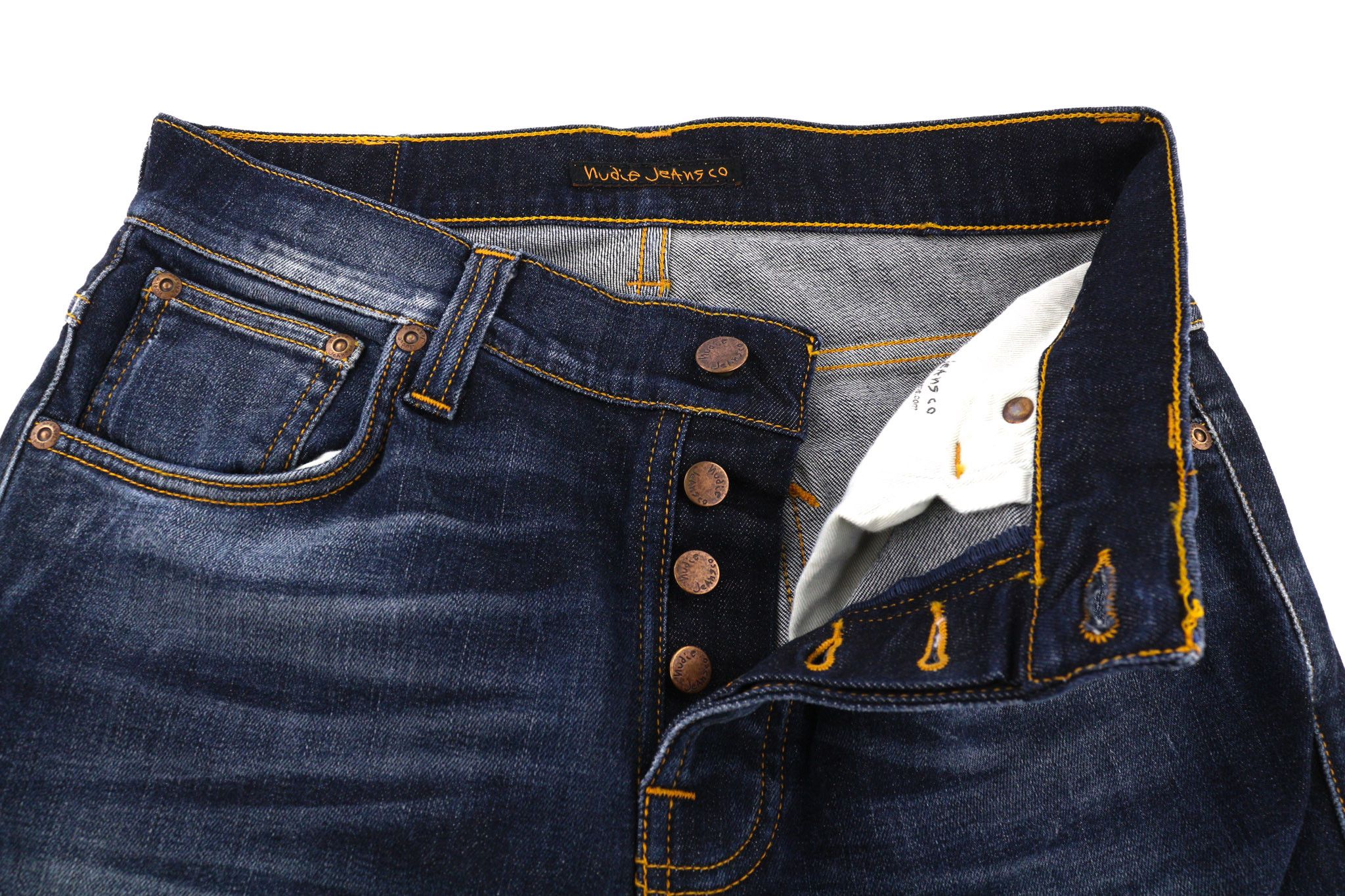 Nudie Jeans GRIM TIM W29/L32 Bossa Jukta Organic Washed Dark Blue 81629 Size US 29 - 4 Thumbnail