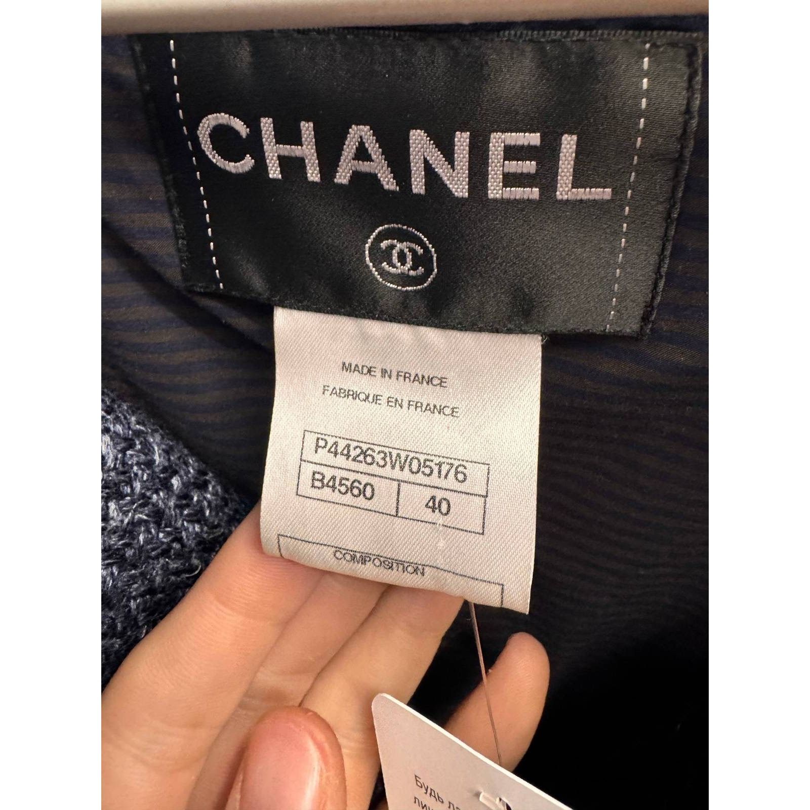 Chanel Chanel Blue Wool Fall 2012 Collection Coat SzFR40 Size M / US 6-8 / IT 42-44 - 4 Thumbnail