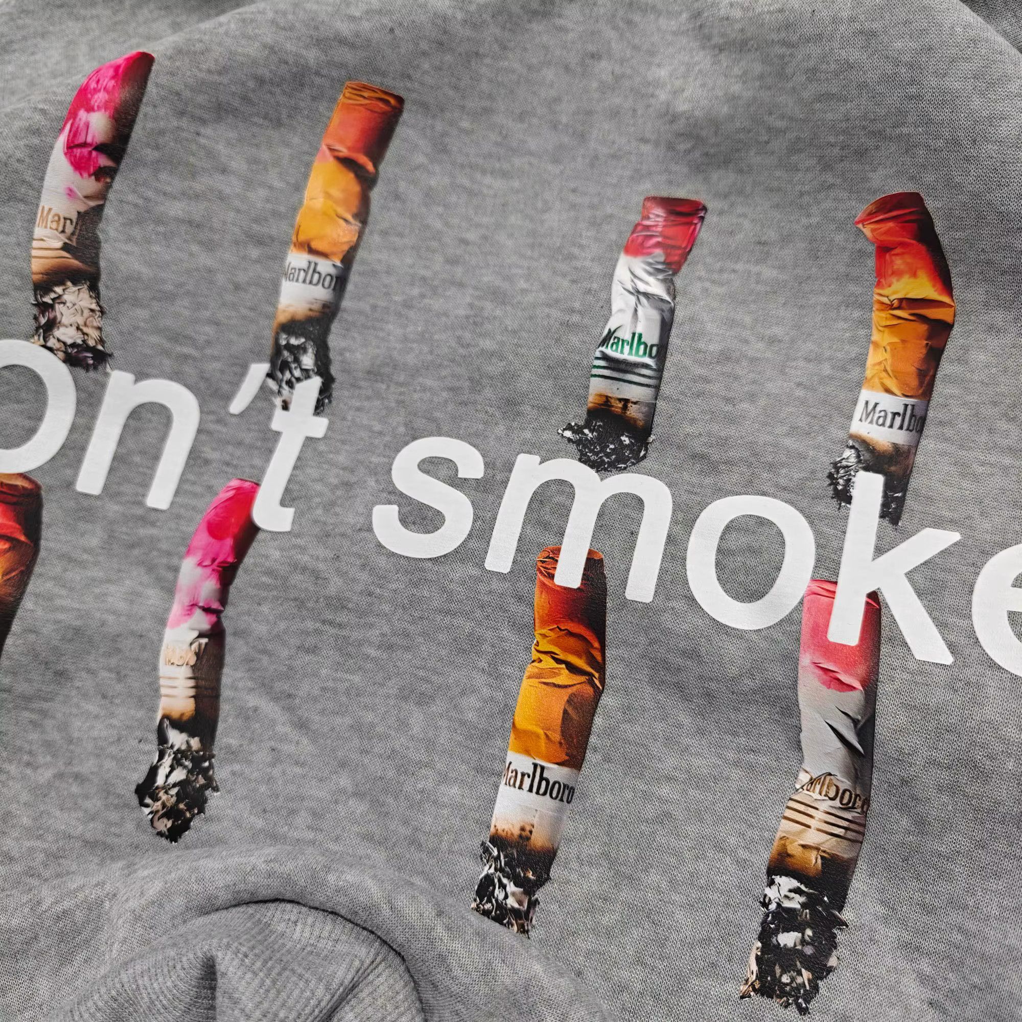 Designer Y2K Hoodie Retro Don't Smoke Print Size US M / EU 48-50 / 2 - 2 Thumbnail