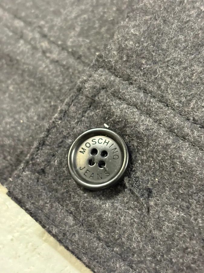 Moschino 2000s Moschino Grey Wool Studded Jacket Size US M / EU 48-50 / 2 - 11 Thumbnail