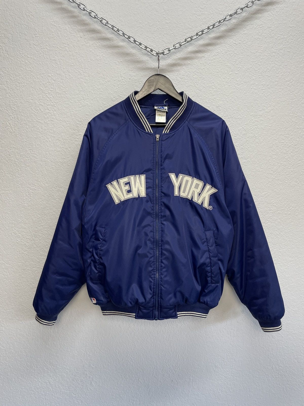 Vintage Vintage y2k Adidas New York Yankees Varsity Bobners Jacket Size US M / EU 48-50 / 2 - 4 Thumbnail