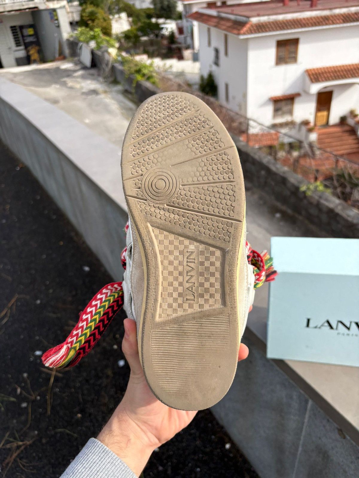 Lanvin Lanvin Curb White Ivory Sneakers Size US 11 / EU 44 - 10 Thumbnail