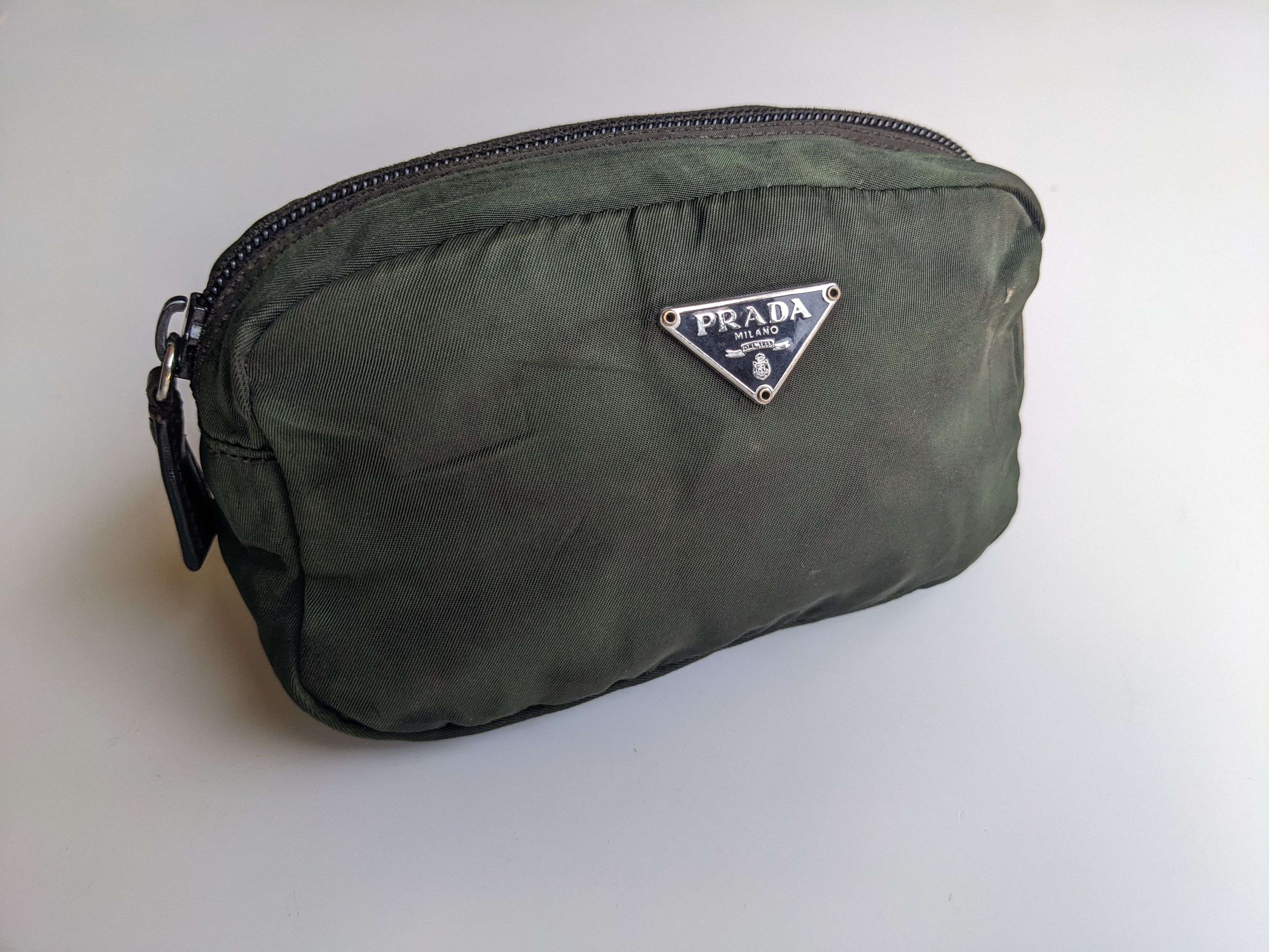 Prada Prada nylon cosmetic pouch dark green Size ONE SIZE - 1 Thumbnail