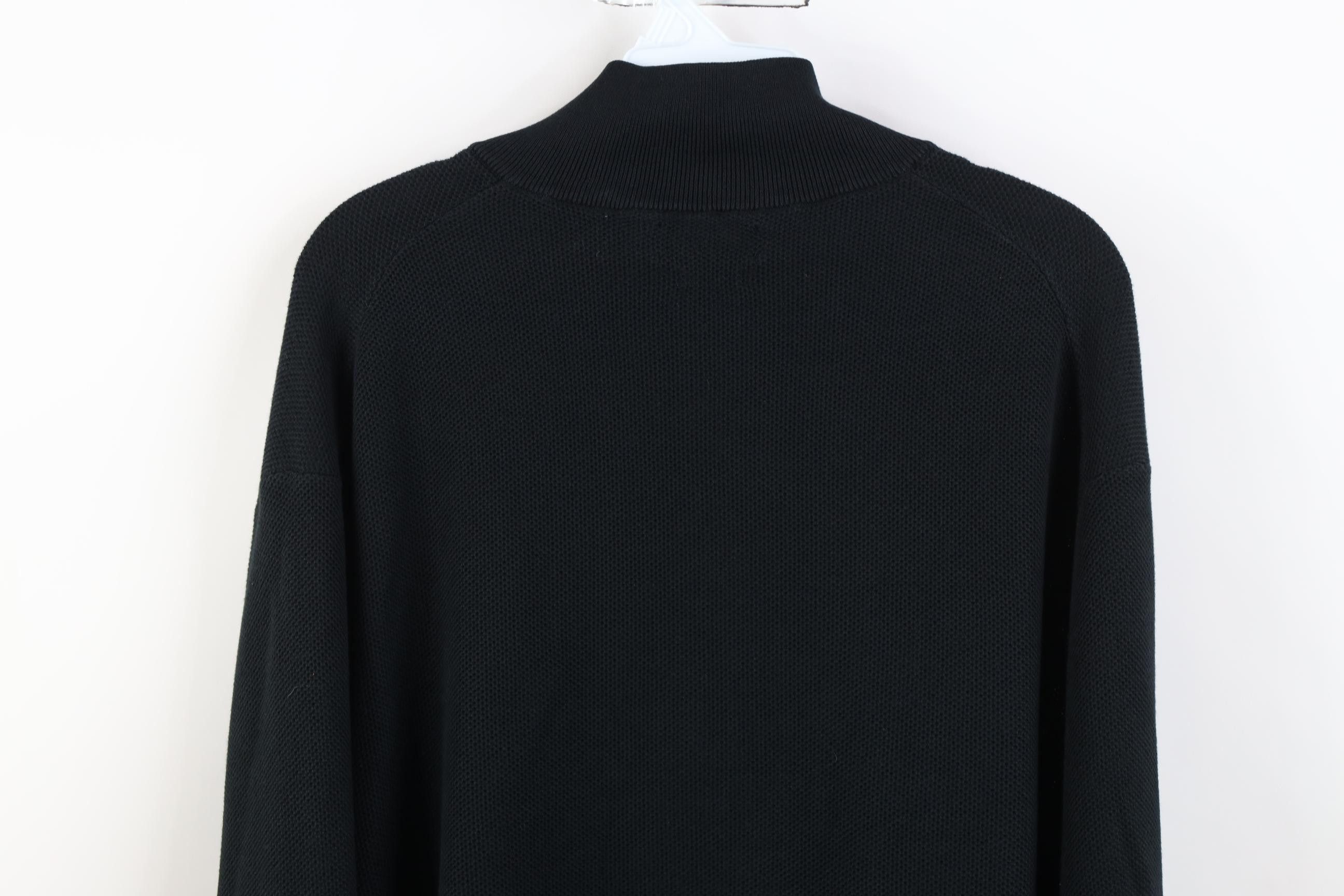 Polo Ralph Lauren Ralph Lauren Thermal Knit 1/4 Zip Pullover Sweater Black Size US XXL / EU 58 / 5 - 13 Thumbnail