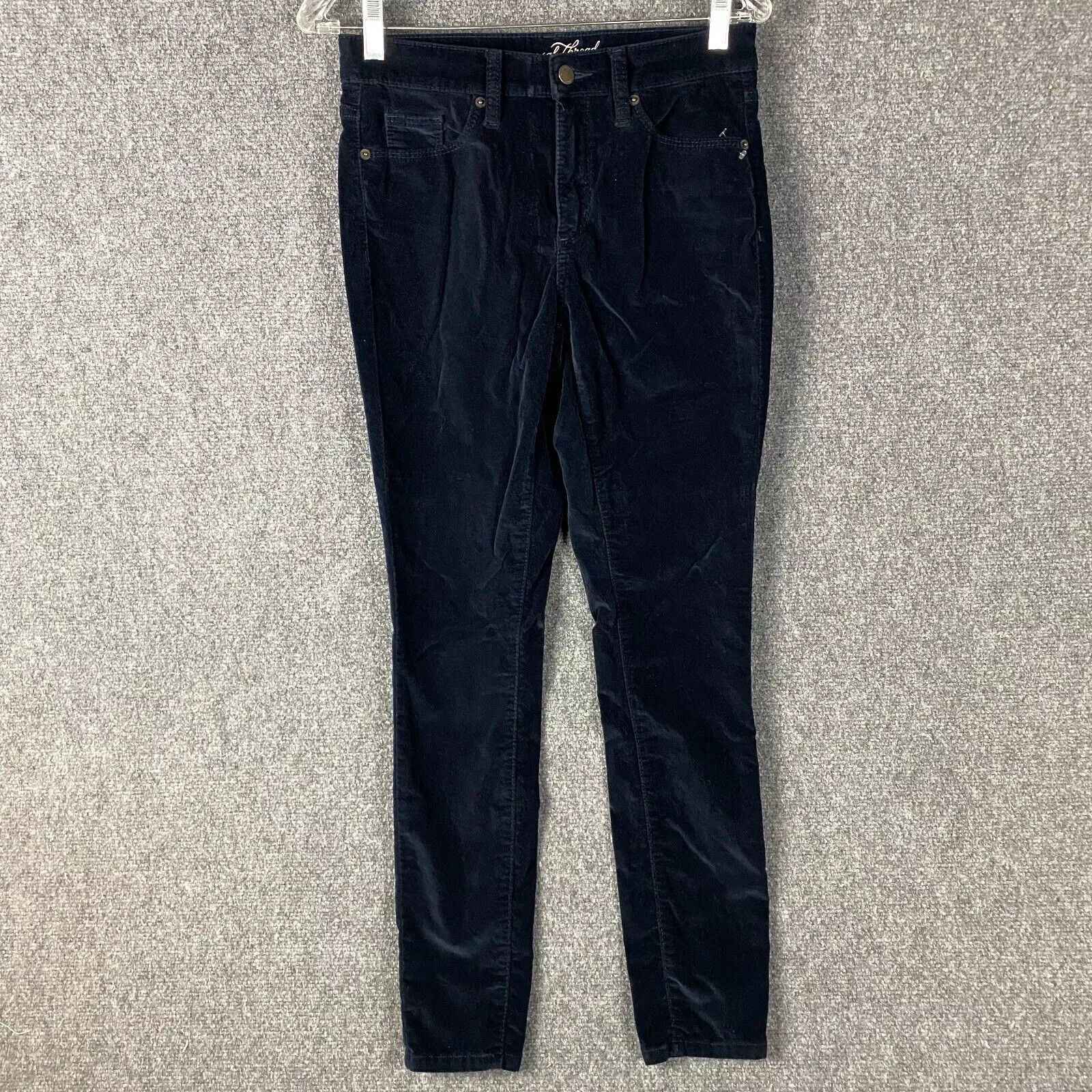 Other Universal Thread Velvet Pants Women's 4/27R Stretch Size 27" / US 4 / IT 40 - 1 Thumbnail