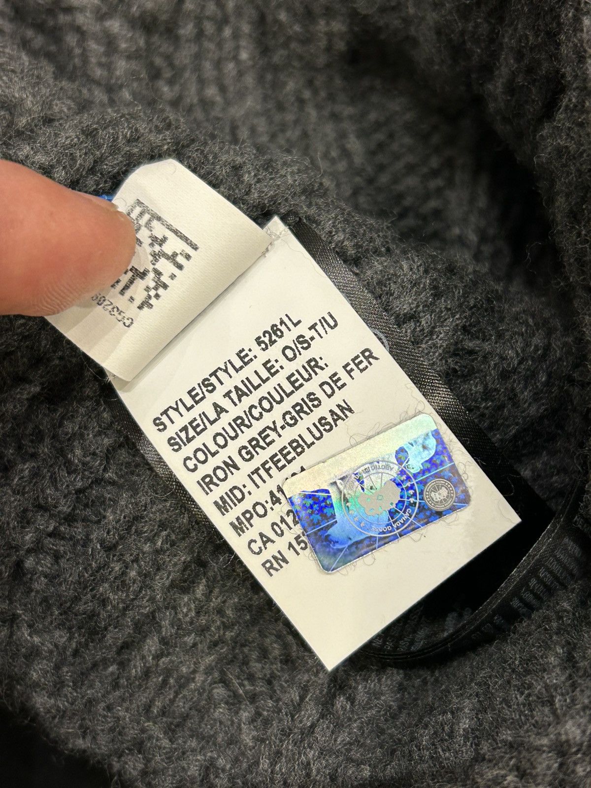 Canada Goose Canada Goose Beanie Grey Size ONE SIZE - 4 Thumbnail