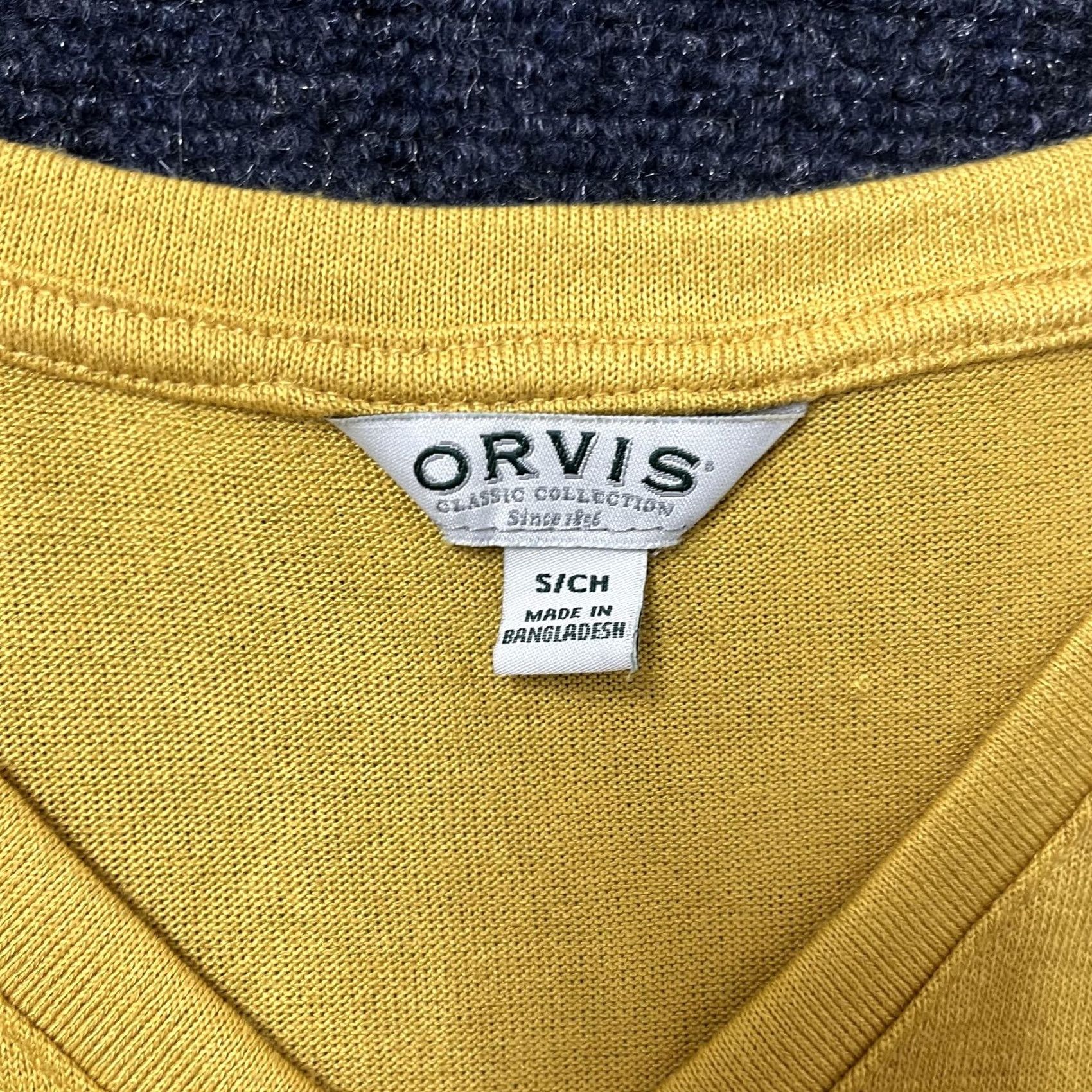 Orvis Orvis Shirt Womens Small Yellow V-Neck Cap Sleeve Basic Tee Casual Top Size S / US 4 / IT 40 - 2 Thumbnail