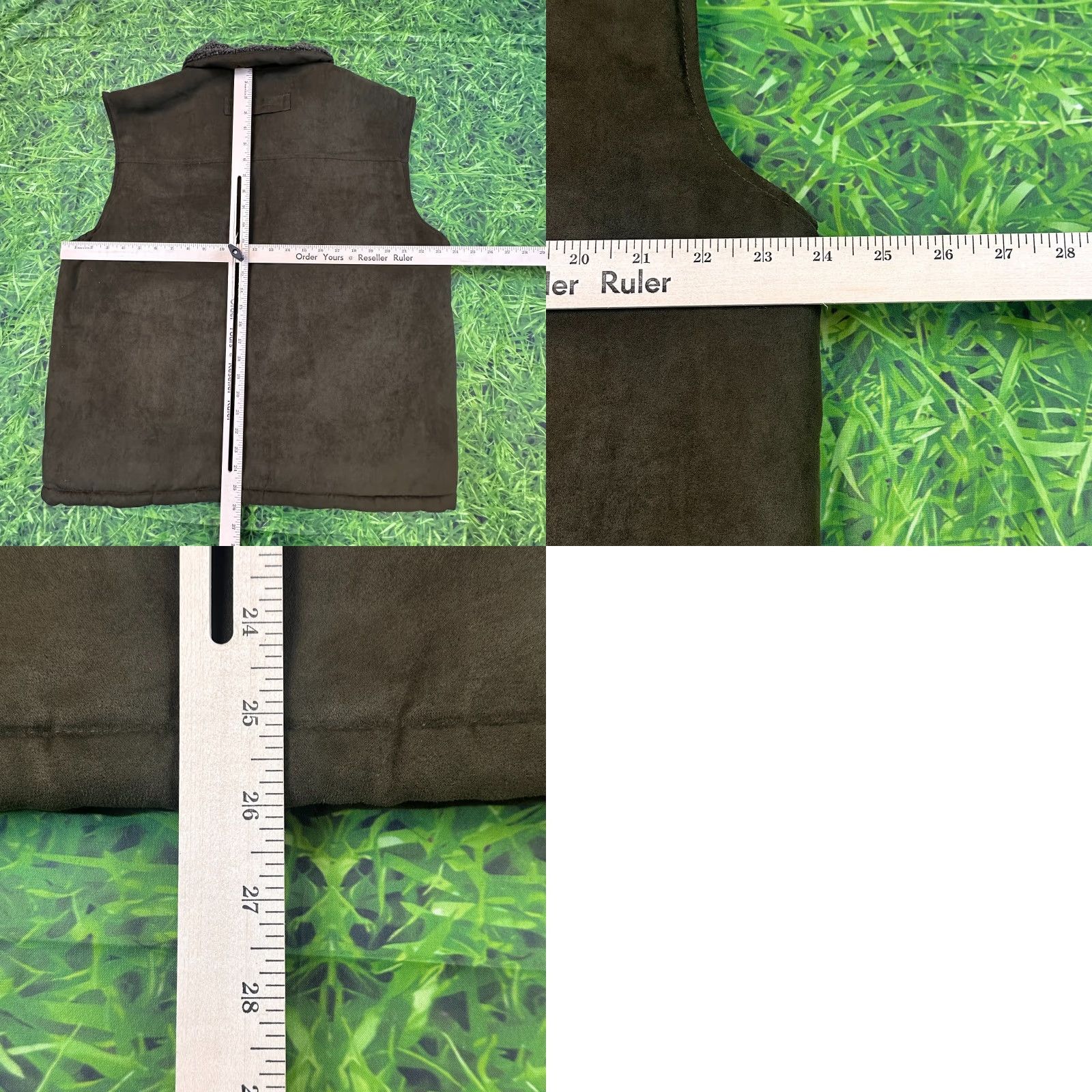 Olive Rainforest Vest Mens Large Olive Green Sherpa Lined Full Zip Pockets Size US L / EU 52-54 / 3 - 8 Thumbnail