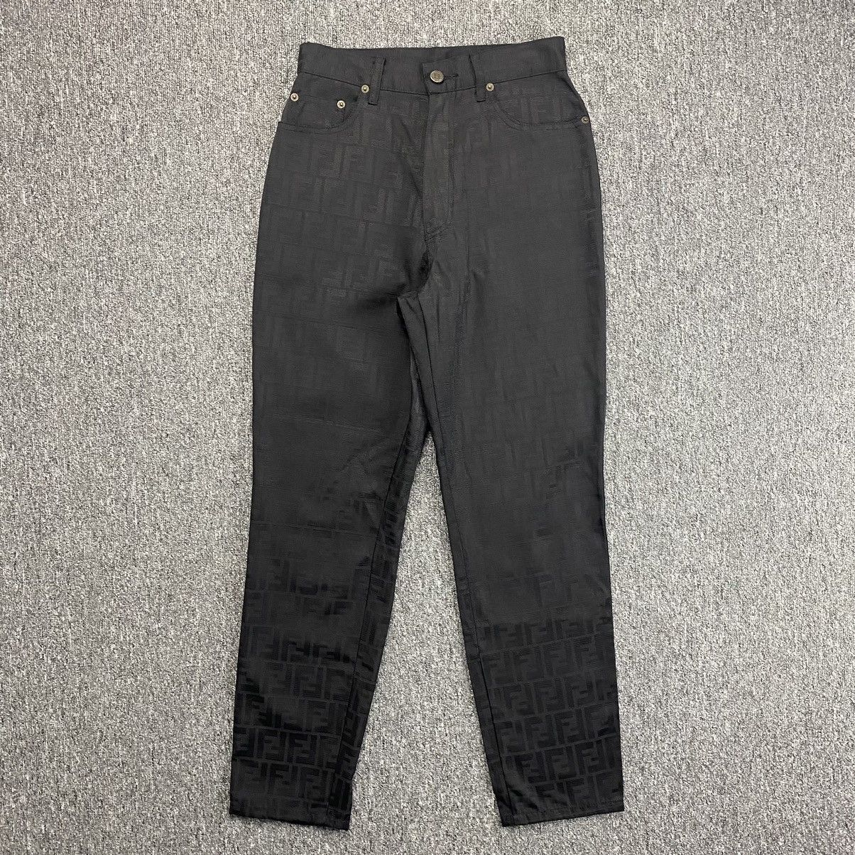Fendi Fendi Zucca Monogram Black Pants Grailed