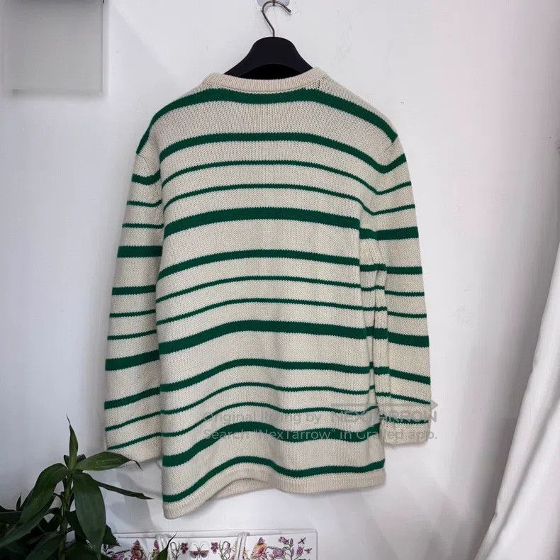 Loewe Loewe Green Striped Cashmere Cardigan Size XXS / US 00 / IT 34 - 3 Thumbnail