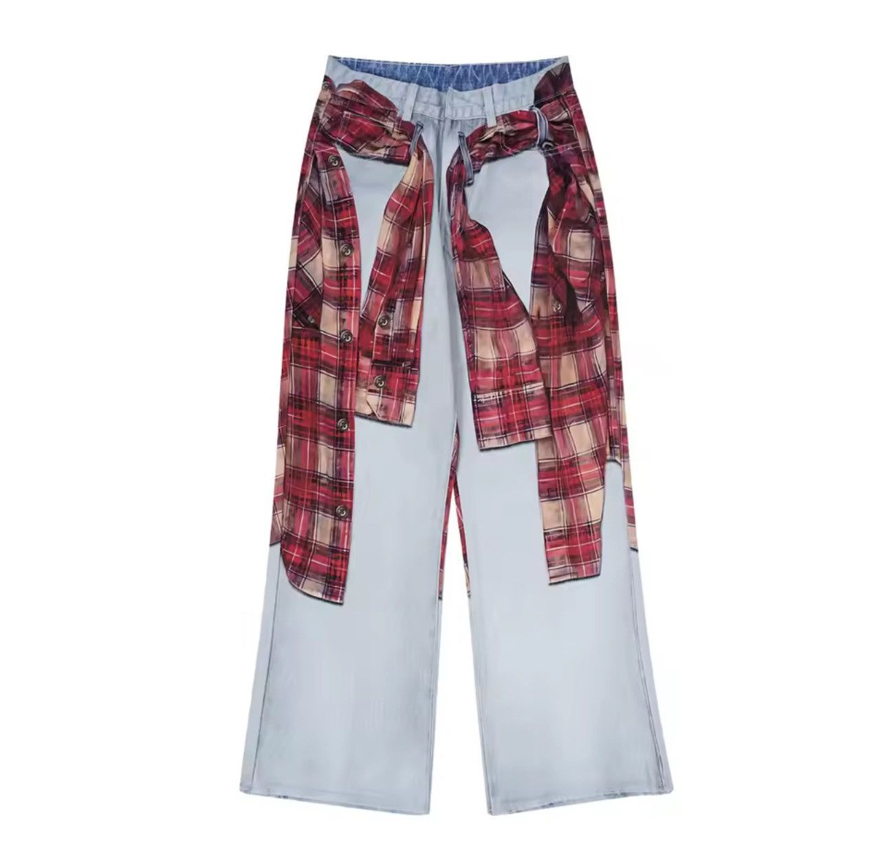 Jean Streetwear Design Retro Style Loose Printing Jeans Size US 30 / EU 46 - 8 Thumbnail