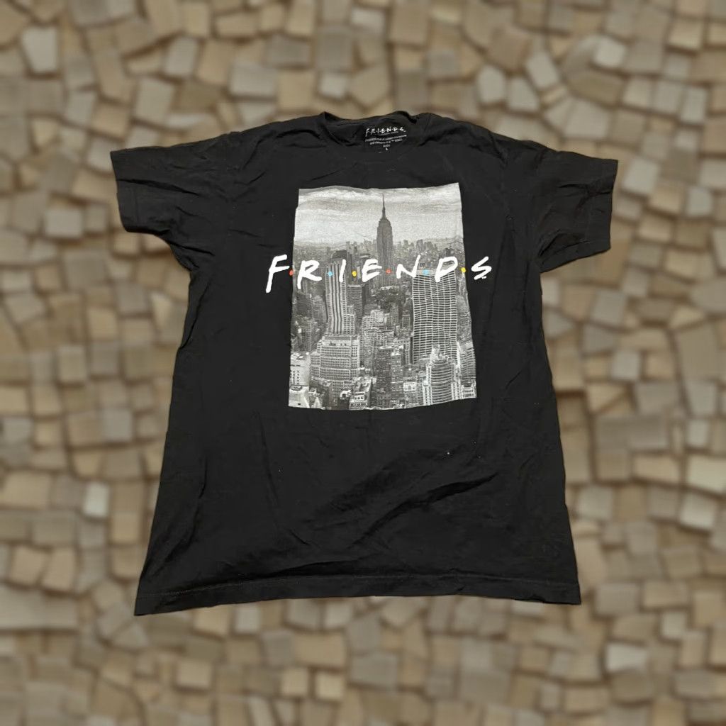 Vintage Friends Shirt Mens Large Black Graphic Print T-Shirt Short Sleeve Round Neck Regular Fit Brand Friends Clothing Men Size US L / EU 52-54 / 3 - 1 Thumbnail