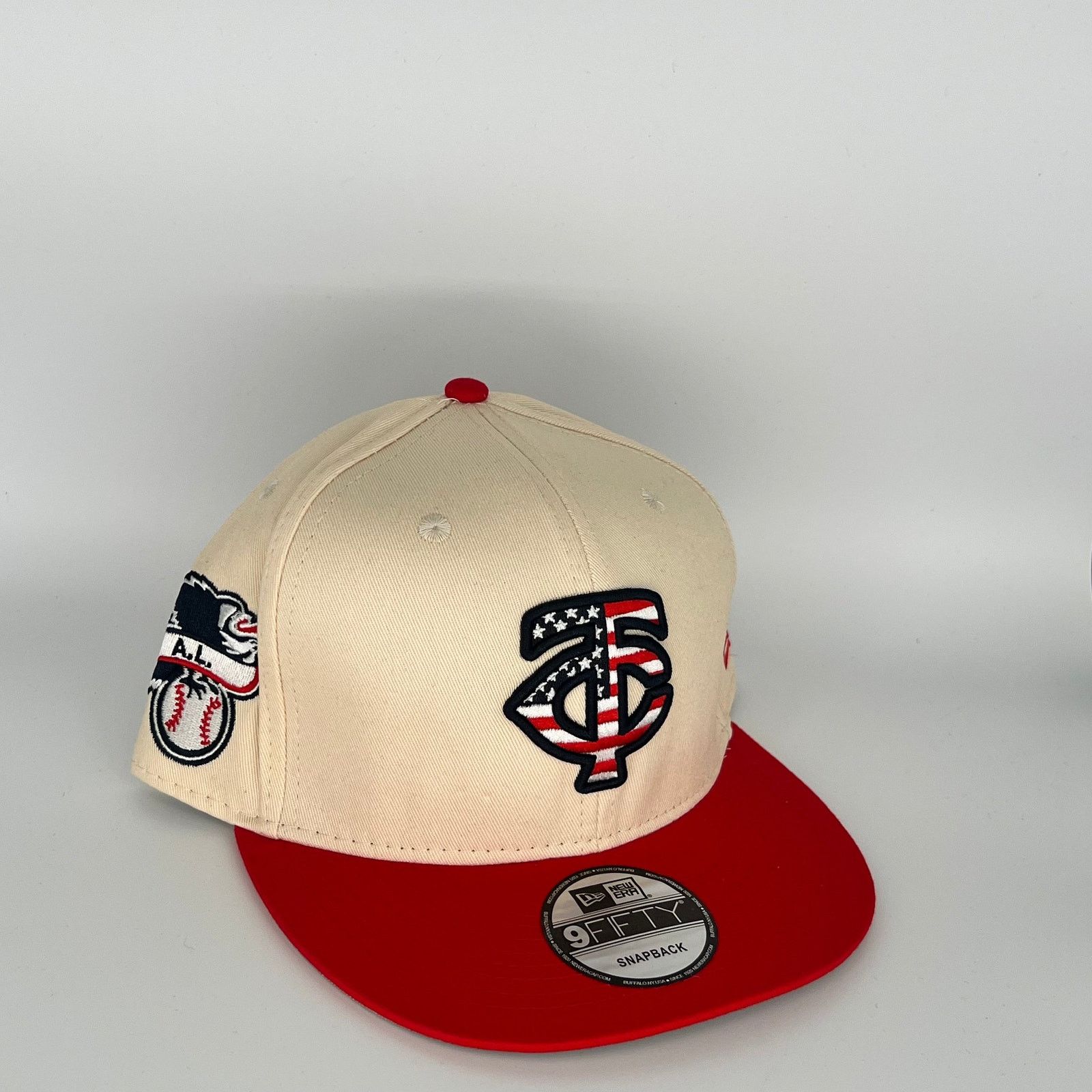 New Era Khaki Red Minnesota Twins A.L. Side Patch New Era MLB 9Fifty Size ONE SIZE - 1 Thumbnail