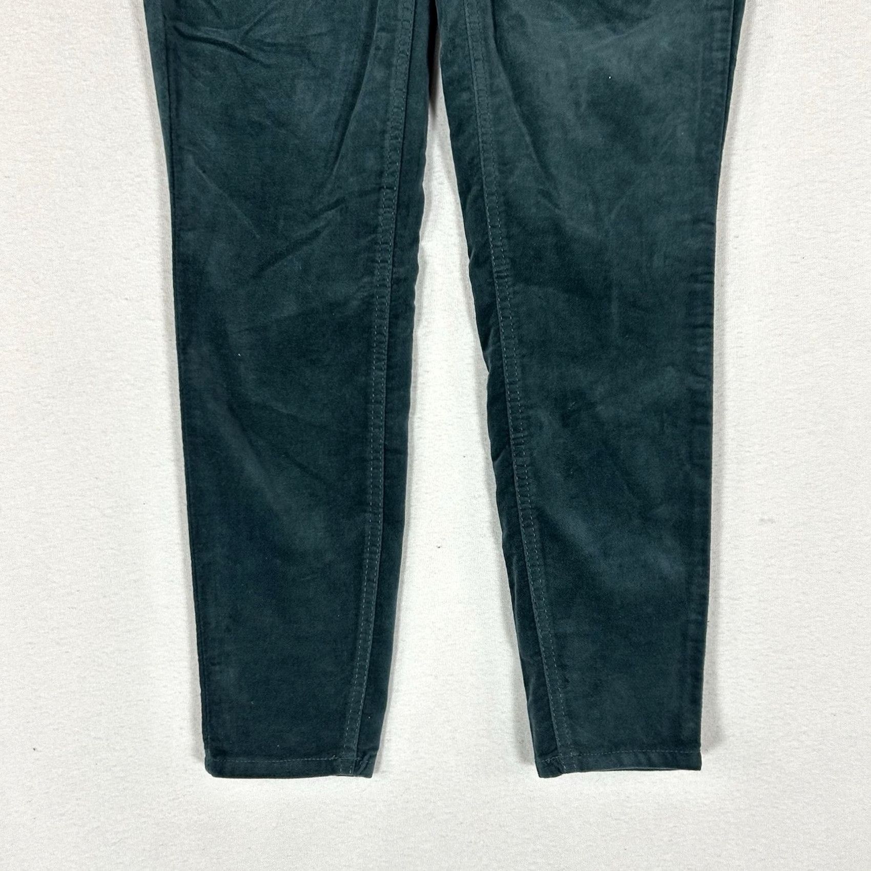 Talbots Talbots Flawless Five Pockets Jegging Pants Womens 0P Green Velour 0P Jeans Skinny Pocketed Modern Classic Slim Rise Mid Petite Size 25" / US 0 / IT 36 - 3 Thumbnail