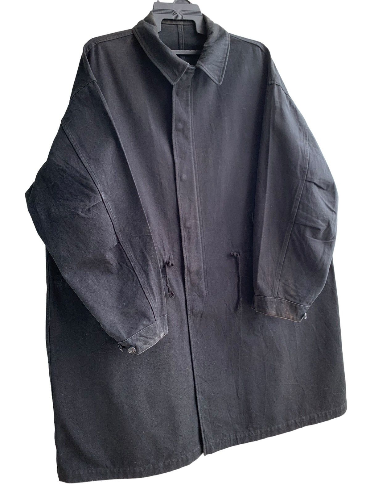 Yohji Yamamoto 🔥Rare Vintage Ys Yohji Yamamoto Long Coat Cotton Black Man Size US M / EU 48-50 / 2 - 5 Thumbnail