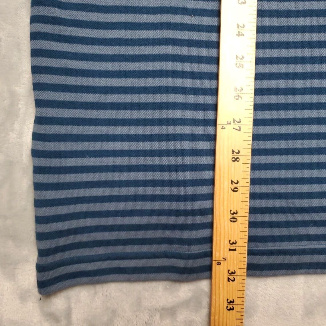 Merona Merona Shirt Men XL Blue Striped Polo Short Sleeve 100% Cotton Classic Casual Golf Walking Mens Size US XL / EU 56 / 4 - 6 Thumbnail