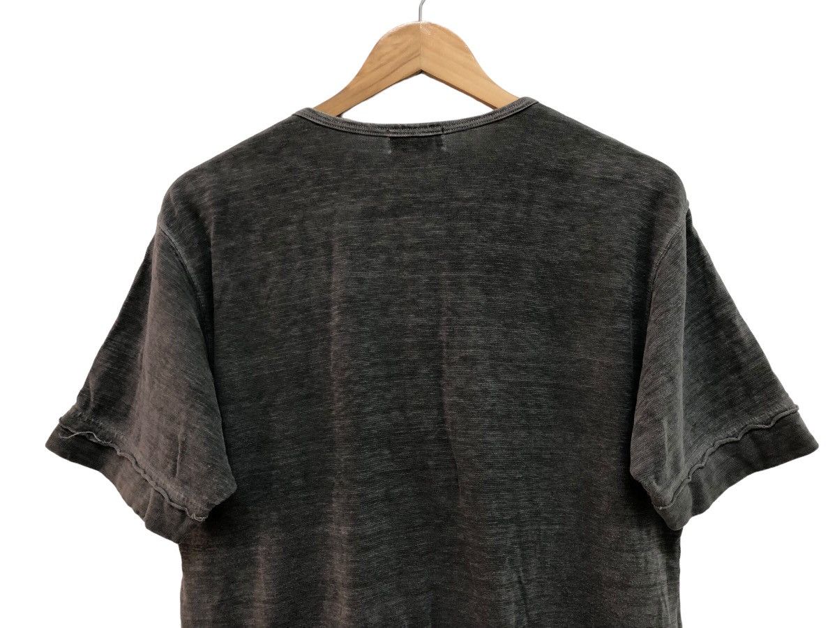 AESTHETIC 🇯🇵 HENLEY NECK BEAUTY FADE GREY TEE