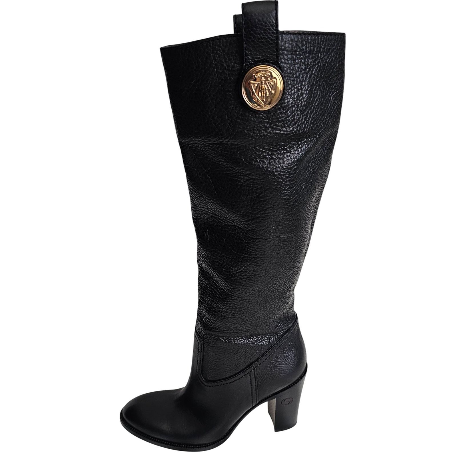 Gucci Gucci Leather Tall Knee Boots w/ Script Logo Size US 6 / IT 36 - 1 Thumbnail