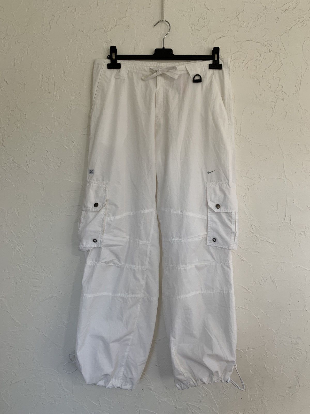 Nike 90s Nike Vintage Cargo Parachute Drill Y2K Baggy Pants Size US 32 / EU 48 - 1 Thumbnail