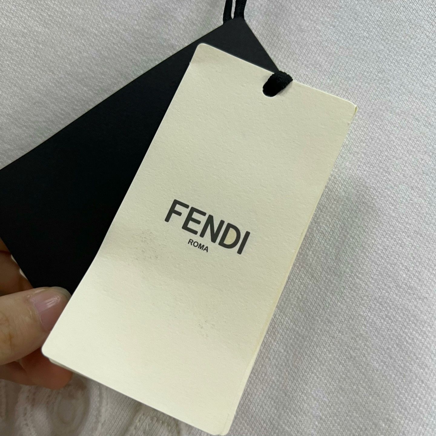 Fendi FENDI White Embroidered Logo Sweatshirt Size US L / EU 52-54 / 3 - 3 Thumbnail