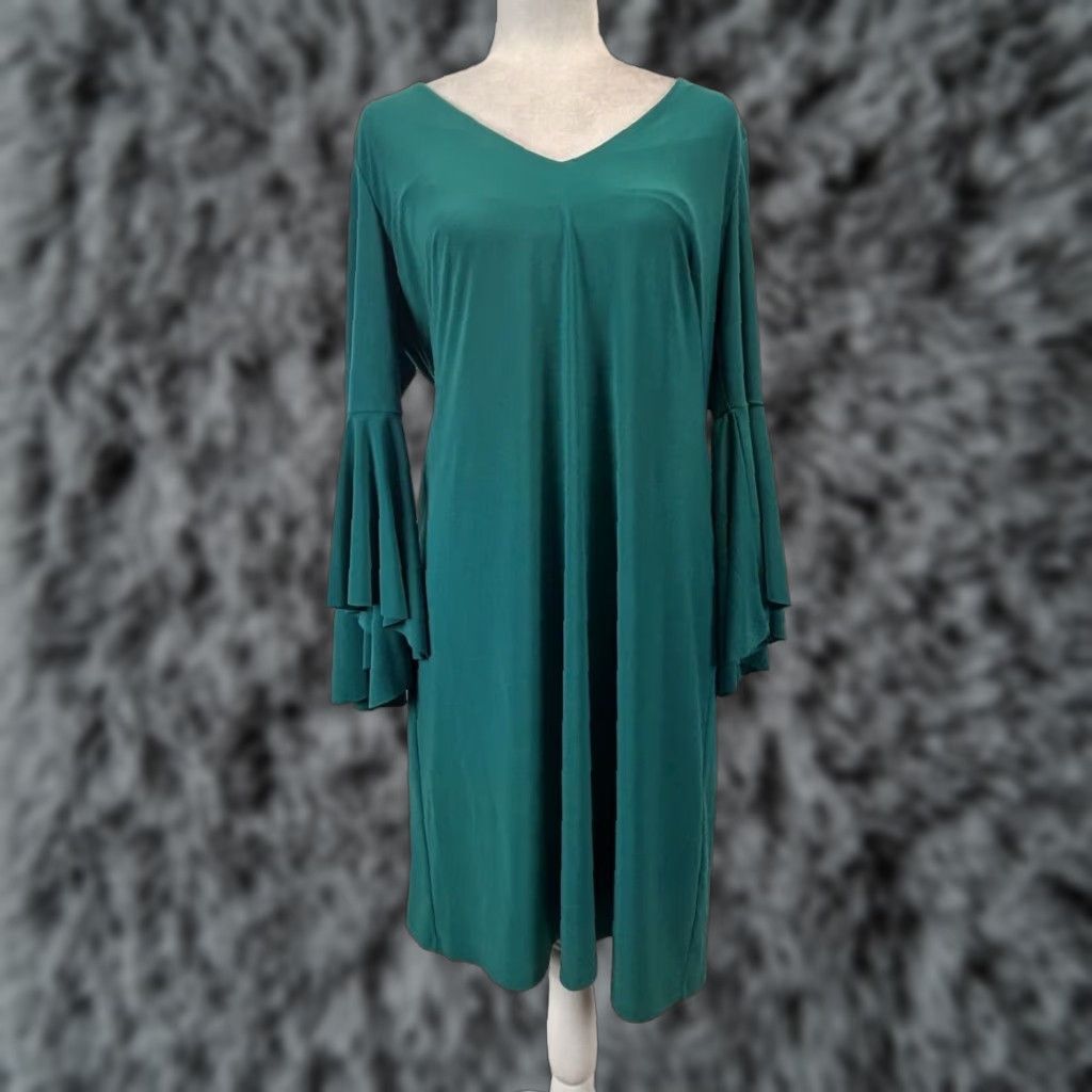 Ralph Lauren Lauren Ralph Lauren Jersey Shift Dress Sz 14 Women’s Green Bell Sleeve Comfort Size XL / US 12-14 / IT 48-50 - 1 Thumbnail
