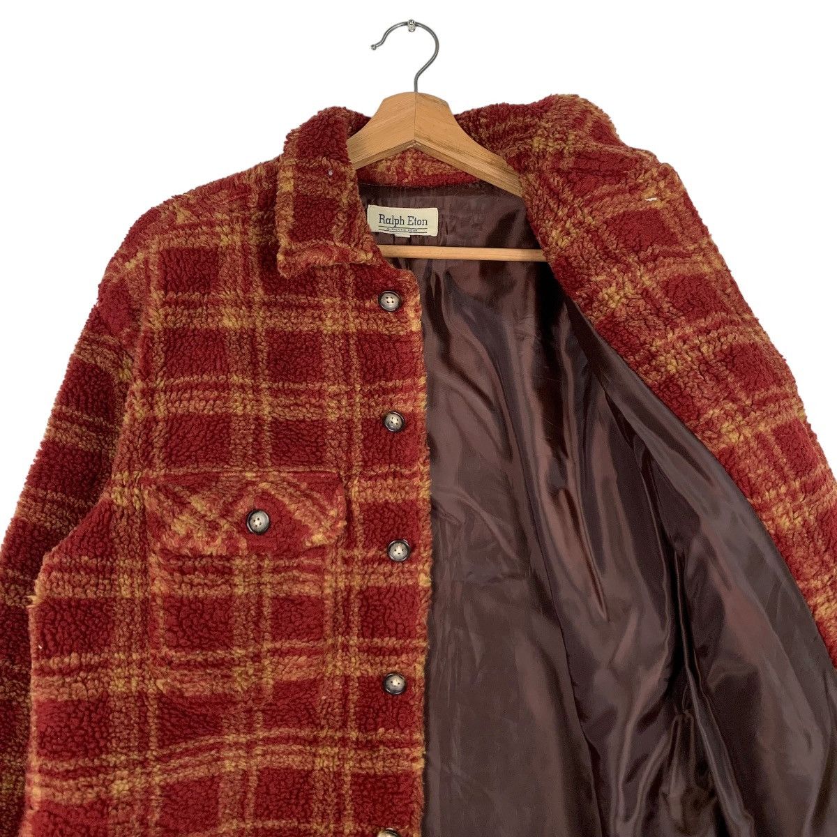Japanese Brand RALPH ETON Checked Tartan Fleece Flannel Jacket #0610-C28 Size US M / EU 48-50 / 2 - 8 Thumbnail