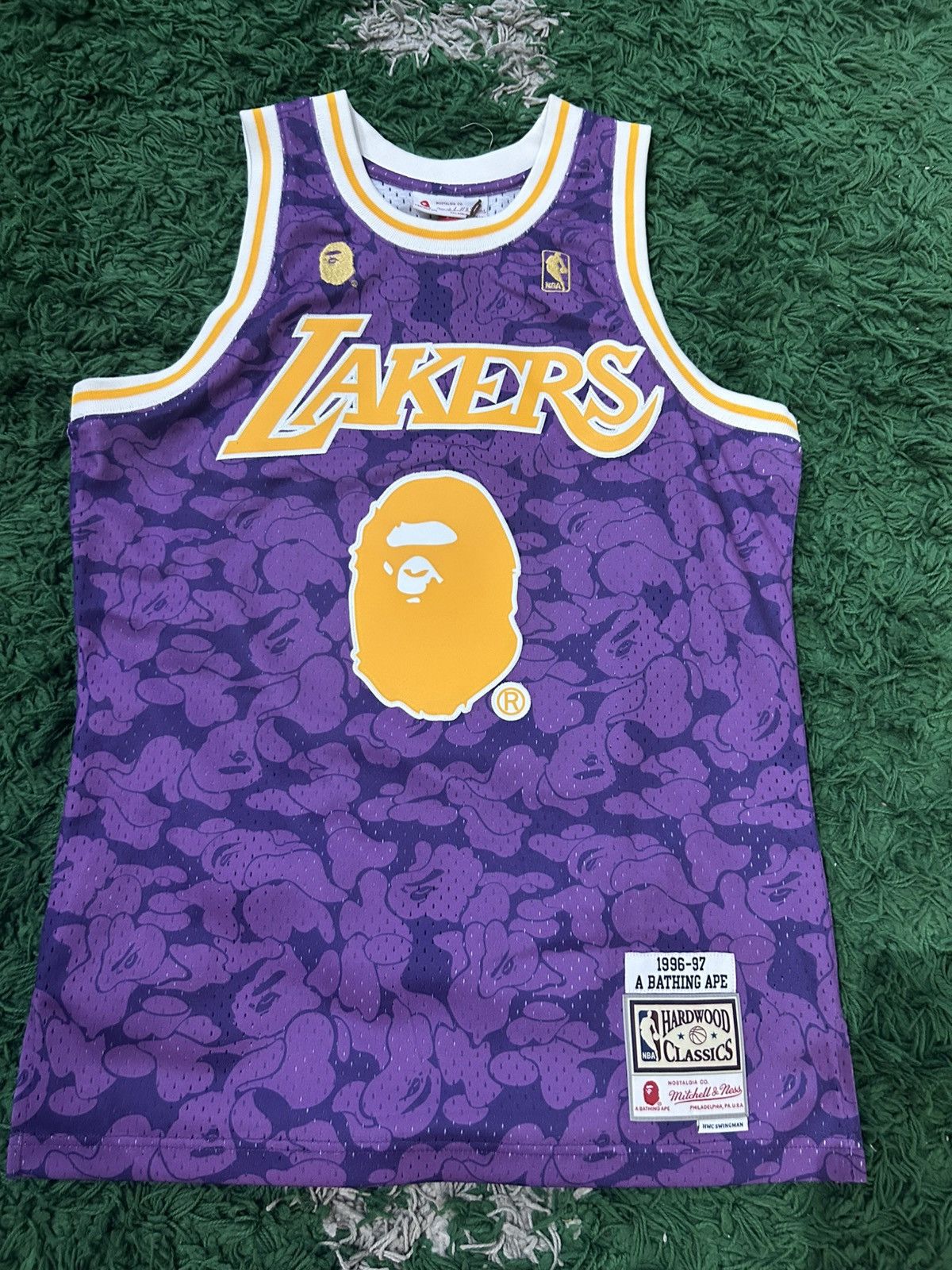 Bape × Mitchell & Ness × NBA Bape Laker Jersey Size US M / EU 48-50 / 2 - 1 Thumbnail