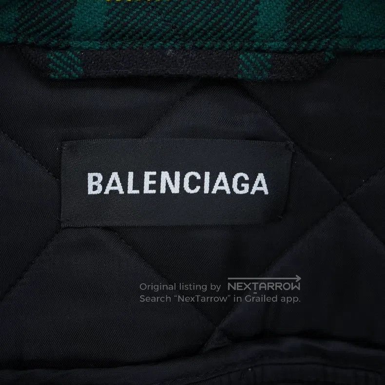 Balenciaga Balenciaga Checkered cotton-padded shirt jacket Size US S / EU 44-46 / 1 - 4 Thumbnail