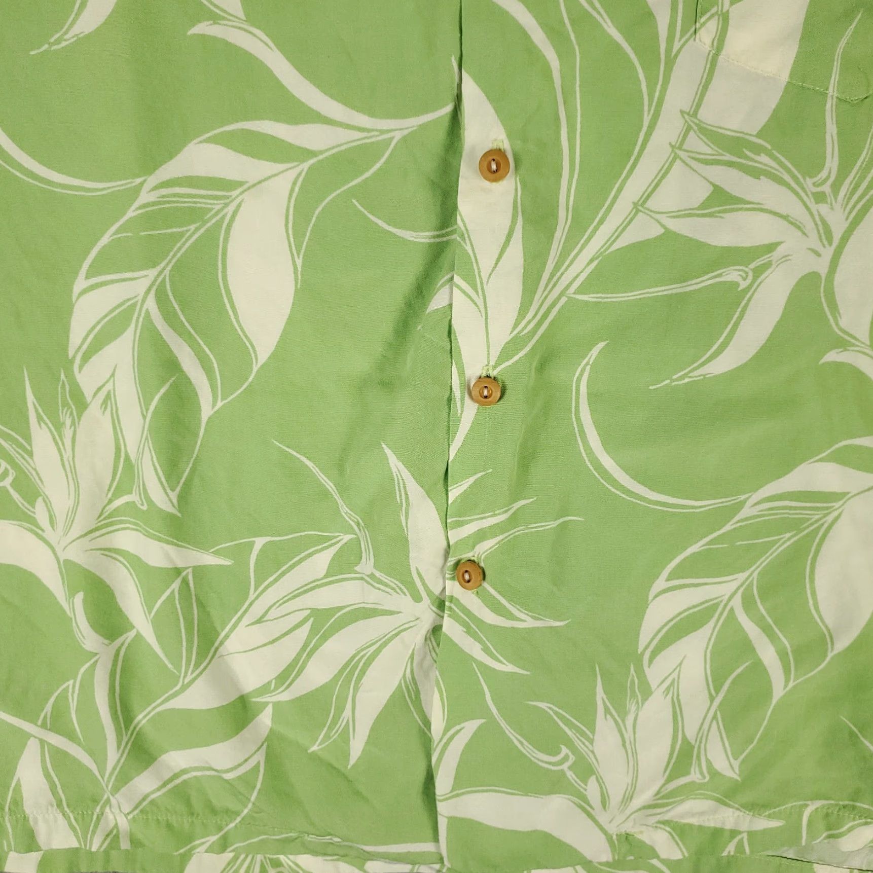 Paradise VINTAGE Paradise Men's Shirt XL Green Floral Hawaiian Button Up All Seasons Retro Size US XL / EU 56 / 4 - 3 Thumbnail