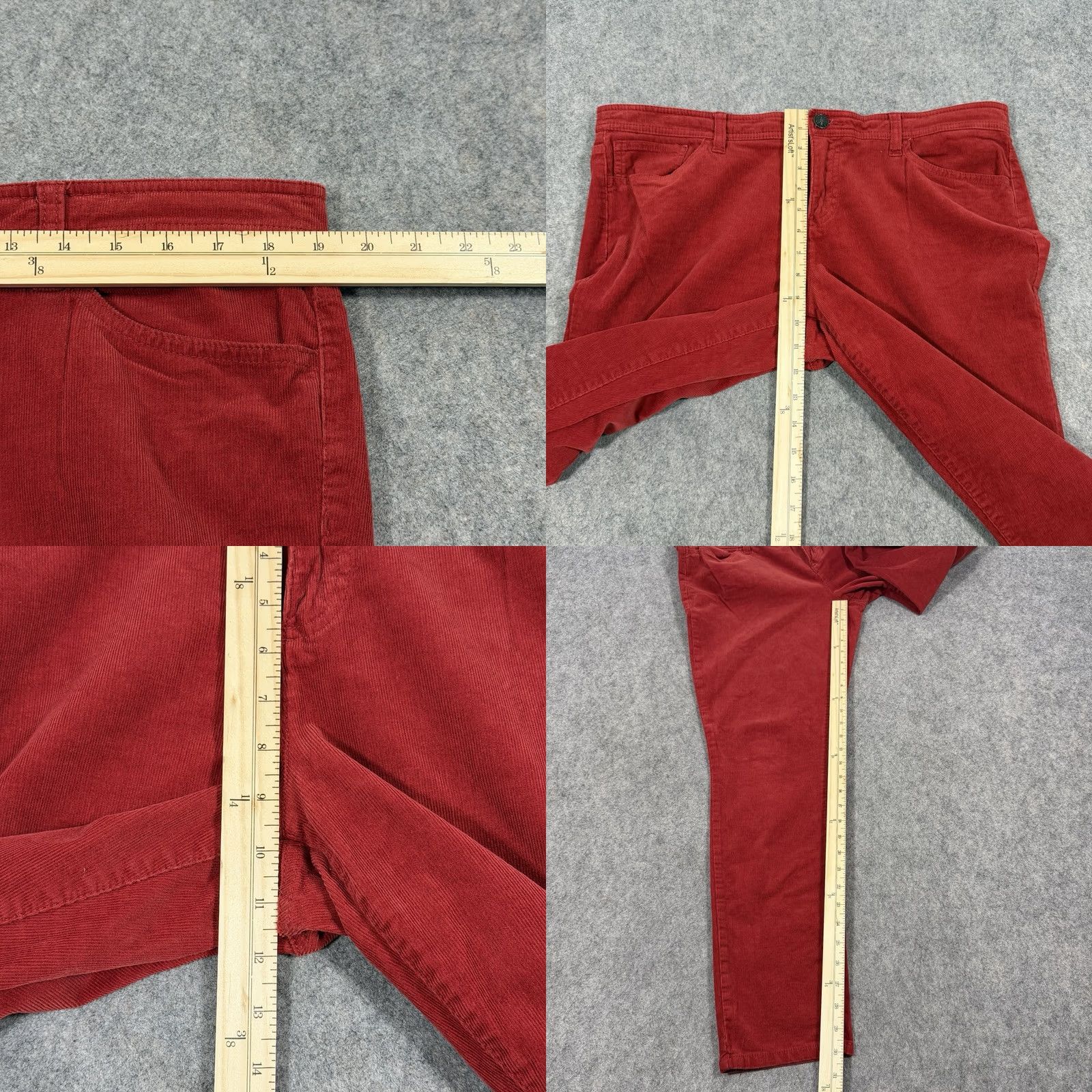 Tommy Hilfiger Tommy Hilfiger Corduroy Stretch Pants Women's Size 14 Red Corduroy Stretch Pants Womens 14 Red Tommy Hilfiger Size 36" / US 14 / IT 50 - 8 Thumbnail