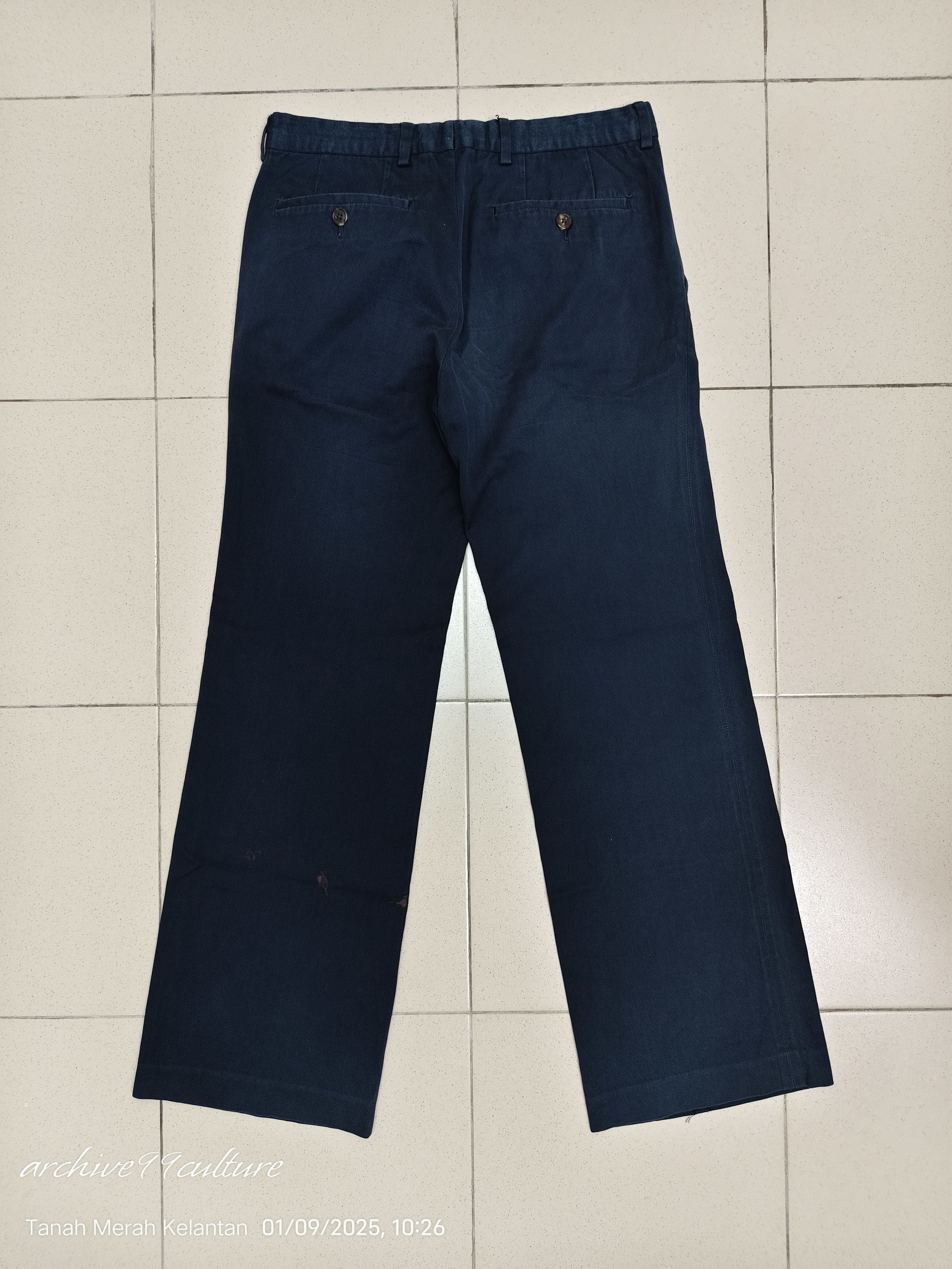 Dries Van Noten Archive fw19 classic Navy cotton pants Size US 28 / EU 44 - 2 Thumbnail
