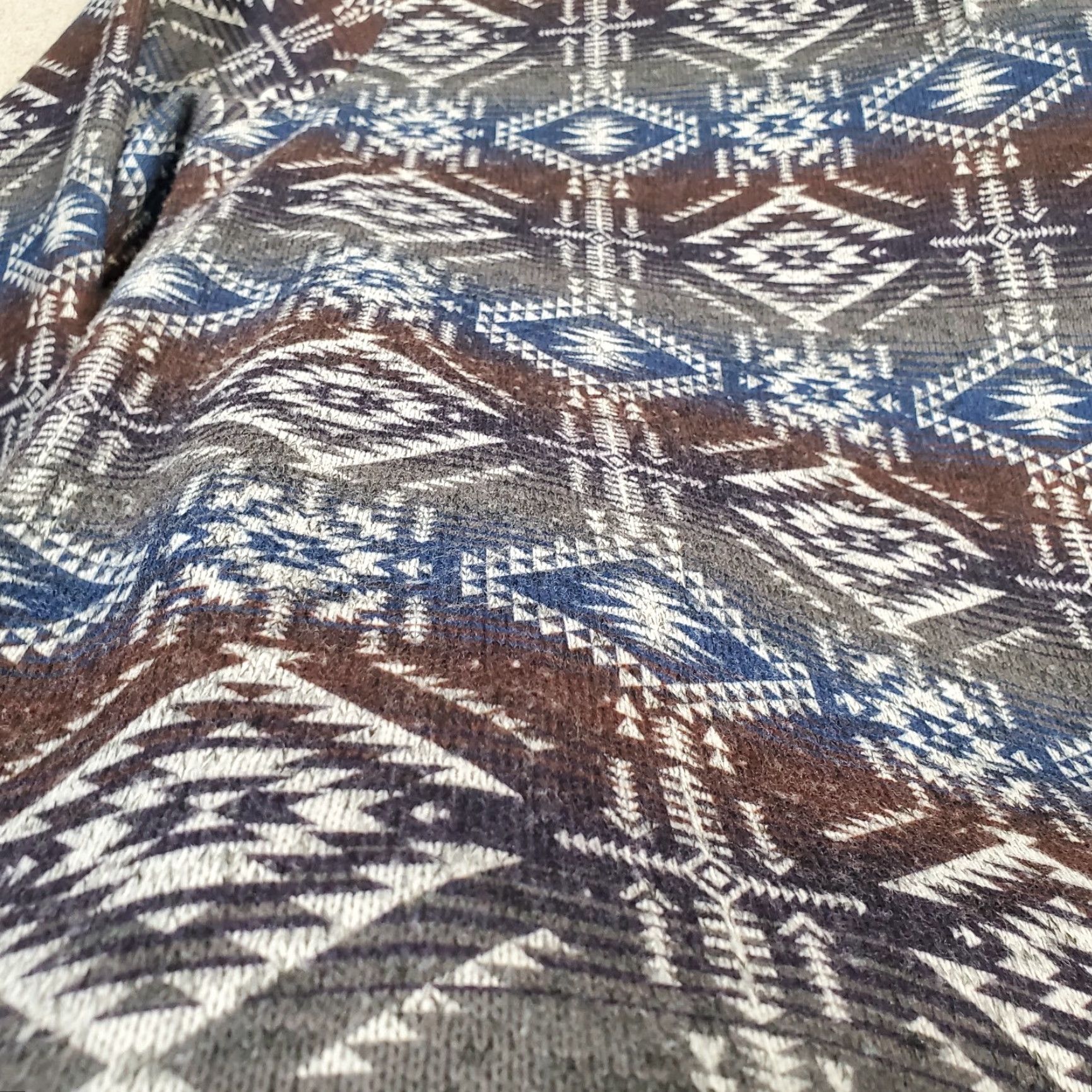 Ariat Ariat Sweater Mens XL Brown Aztec Geometric Mock Neck Pullover Long Sleeve Casual Winter Fall Sport Outdoor Size US XL / EU 56 / 4 - 4 Thumbnail