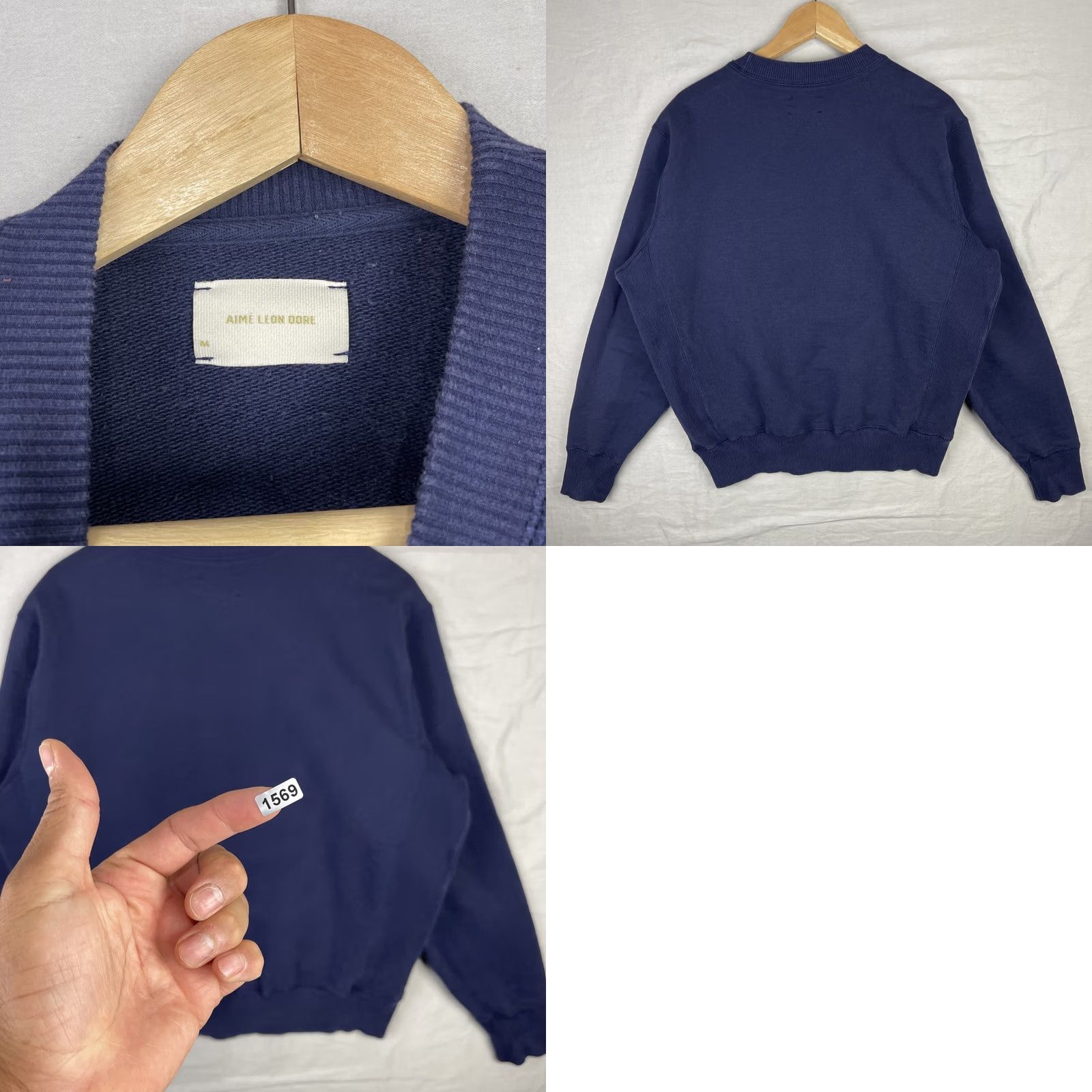 Aime Leon Dore Aime Leon Dore Sweater Mens Medium Navy Blue Sweatshirt Long Sleeve Pullover Size US M / EU 48-50 / 2 - 9 Thumbnail