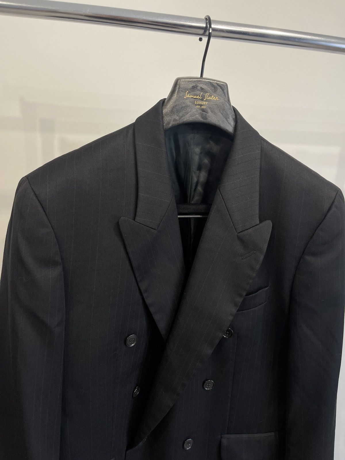 Vintage Vintage HORNE BROTHERS black double-breasted blazer classic Size 40S - 3 Thumbnail