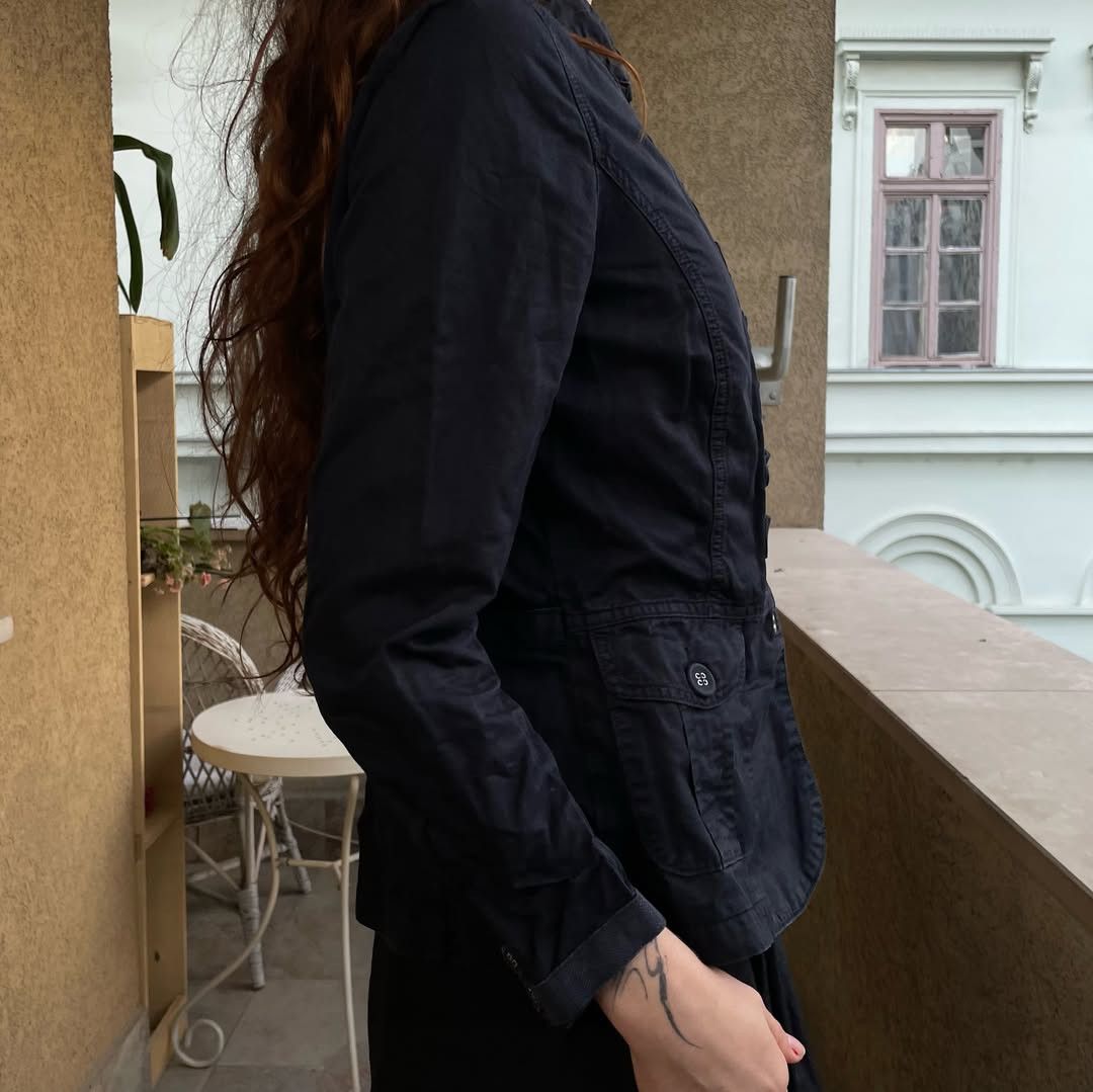 Other Vintage Archival Military Napoleon Jacket Sleaze Goth Black Size S / US 4 / IT 40 - 6 Thumbnail