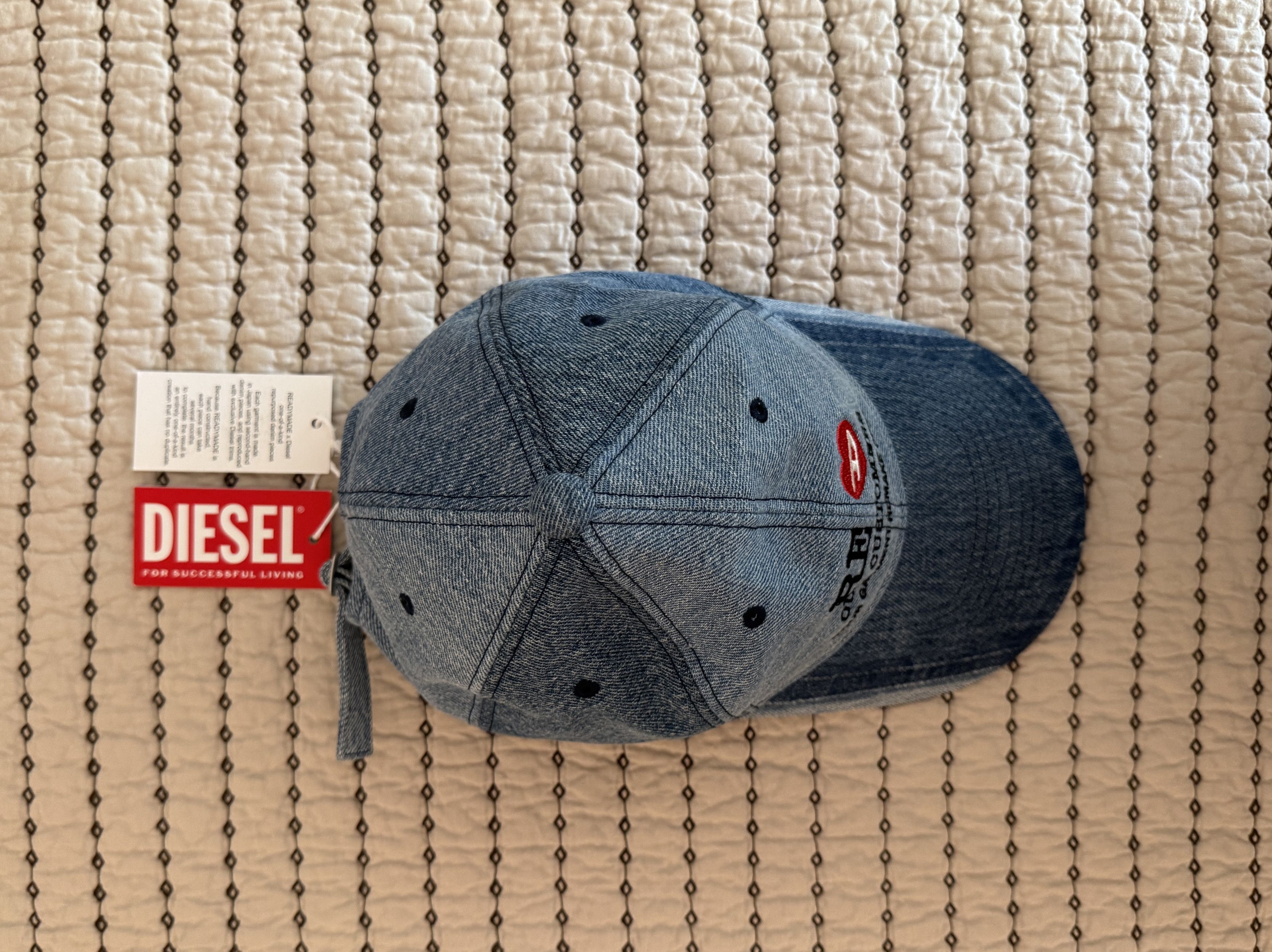 READYMADE READYMADE x DIESEL ONE-OF-A-KIND REPURPOSED DENIM HAT OS NEW Size ONE SIZE - 11 Thumbnail