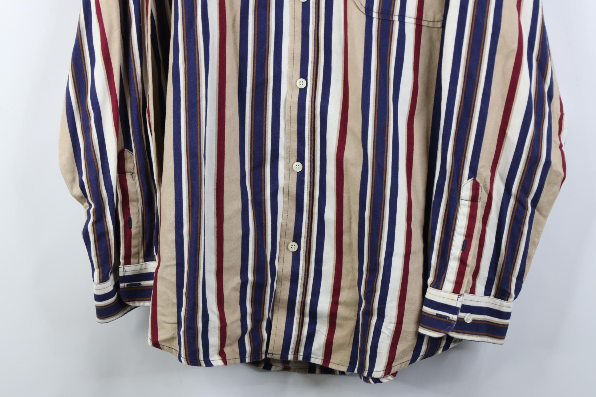 Vintage Vintage 90s Streetwear Block Collared Button Down Shirt Size US L / EU 52-54 / 3 - 3 Thumbnail