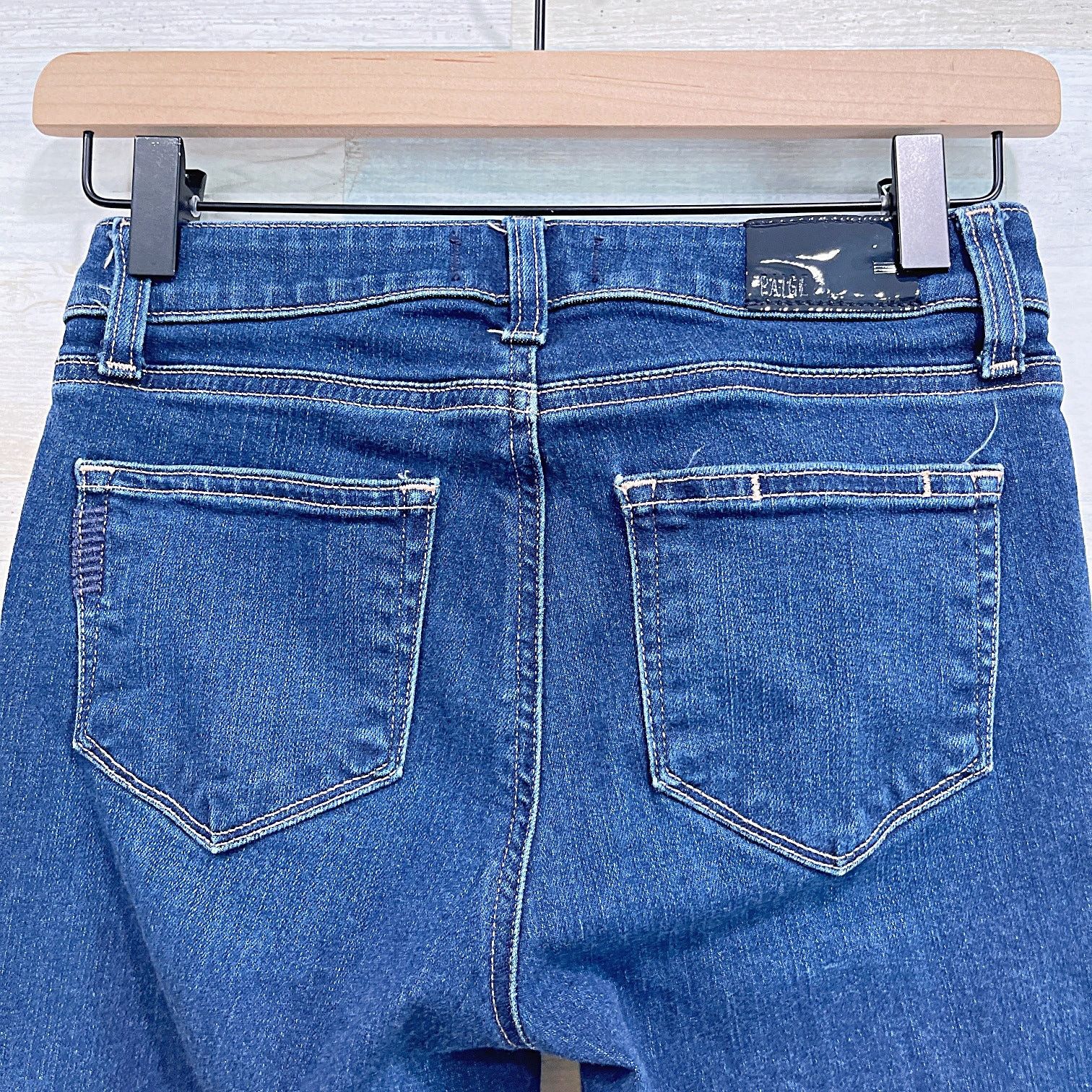 Paige PAIGE Verdugo Crop Skinny Jeans Blue Dark Wash Mid Rise 25 Size 25" / US 0 / IT 36 - 5 Thumbnail