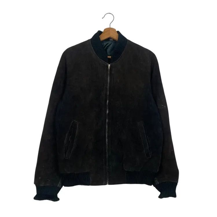 Leather Vintage suede leather bomber jacket Size US L / EU 52-54 / 3 - 1 Thumbnail