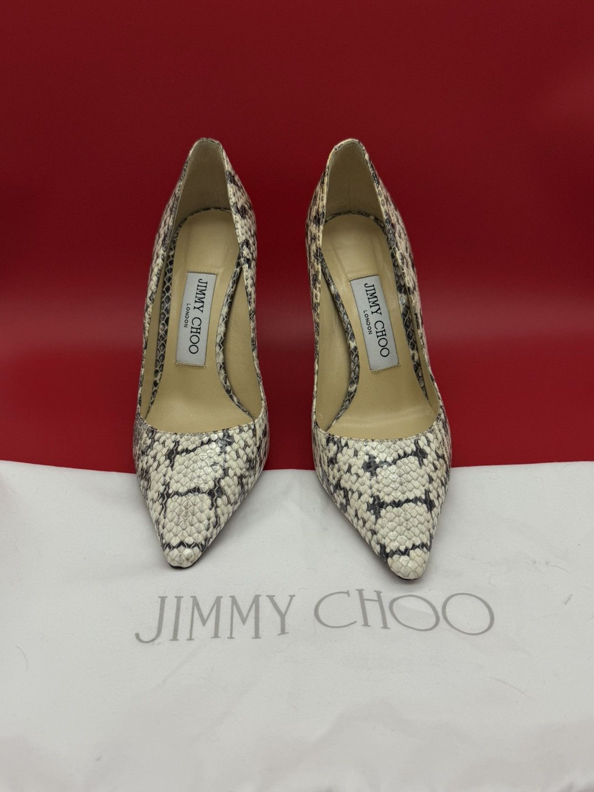 Jimmy Choo Snake skin heels (35) Size US 4.5 / IT 34.5 - 1 Thumbnail