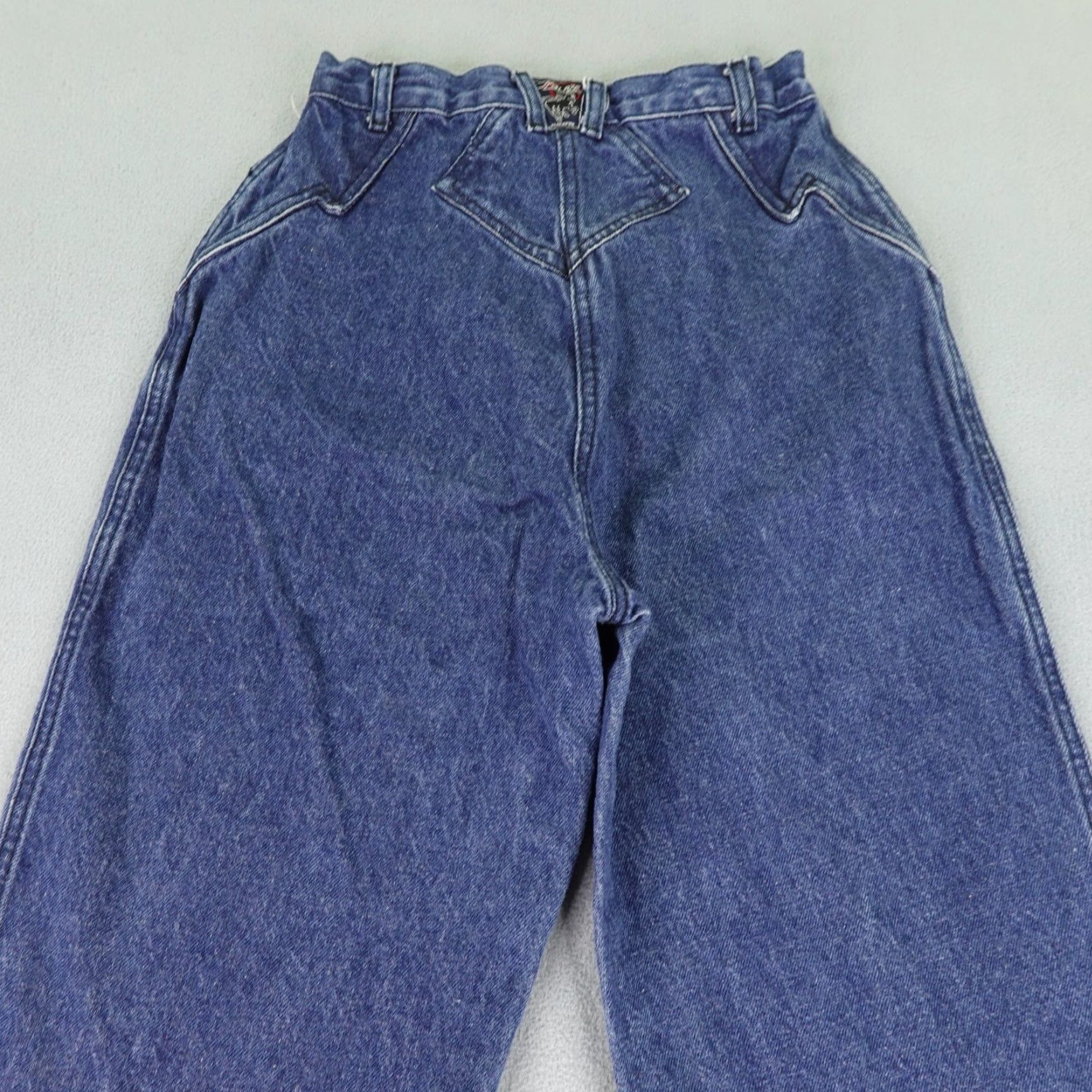 Vintage VINTAGE Blaze Jeans Womens 8 Blue Denim 9/28 High Waist Cowboy Southwestern Western Regular Straight Pockets Button Zip Size 24" / US 00 / IT 34 - 6 Thumbnail