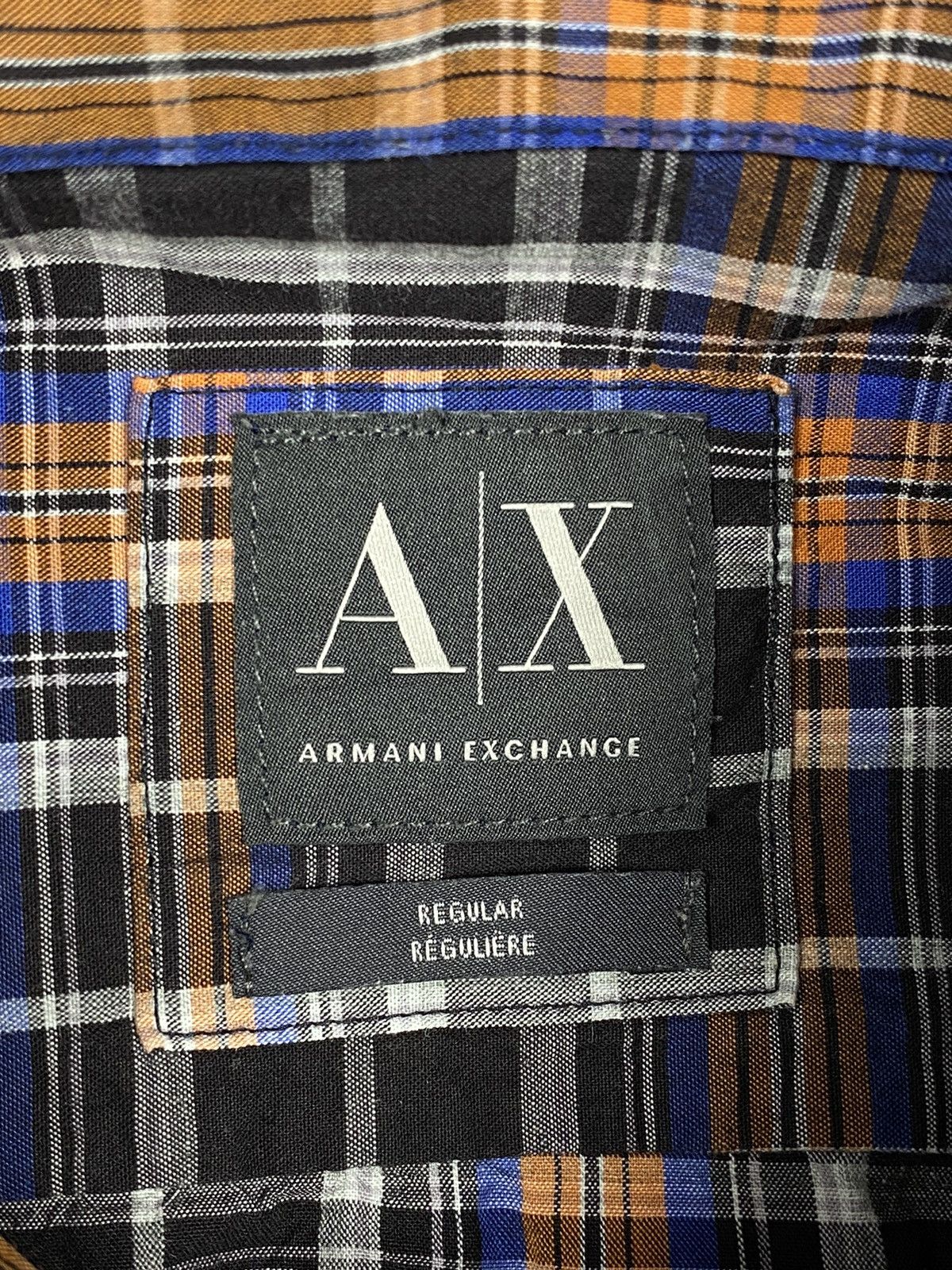 Armani Exchange Armani Exchange Checkered Button Up Long Sleeve Shirt Size US M / EU 48-50 / 2 - 9 Thumbnail