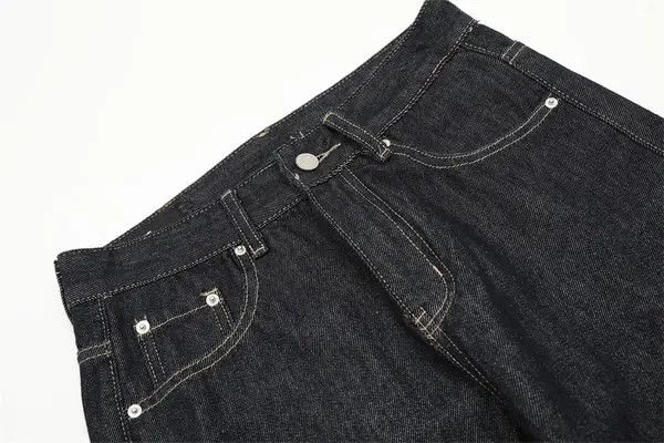 Japanese Brand VIBE Men's street loose casual solid color straight jeans Size US 32 / EU 48 - 4 Thumbnail