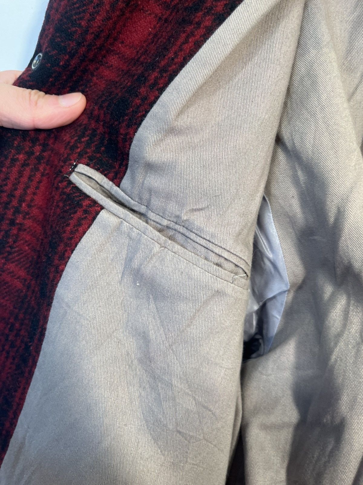 Vintage × Y's for Men Vintage Y’s for men red flannel wool jacket Size US L / EU 52-54 / 3 - 7 Thumbnail