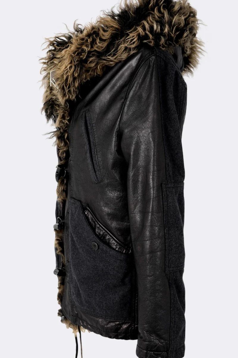 Emporio Armani Emporio Armani Buffalo Leather Fur Hooded Jacket $2410 Size US M / EU 48-50 / 2 - 9 Thumbnail