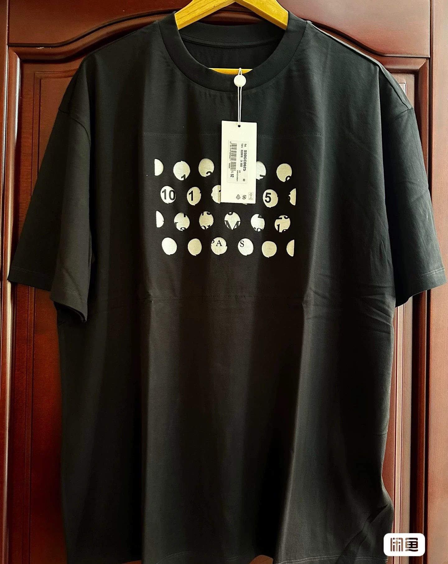 【Maison Margiela】Lettering Logo Short-Sleeve T-Shirt T-Shirt---Washed-Black-