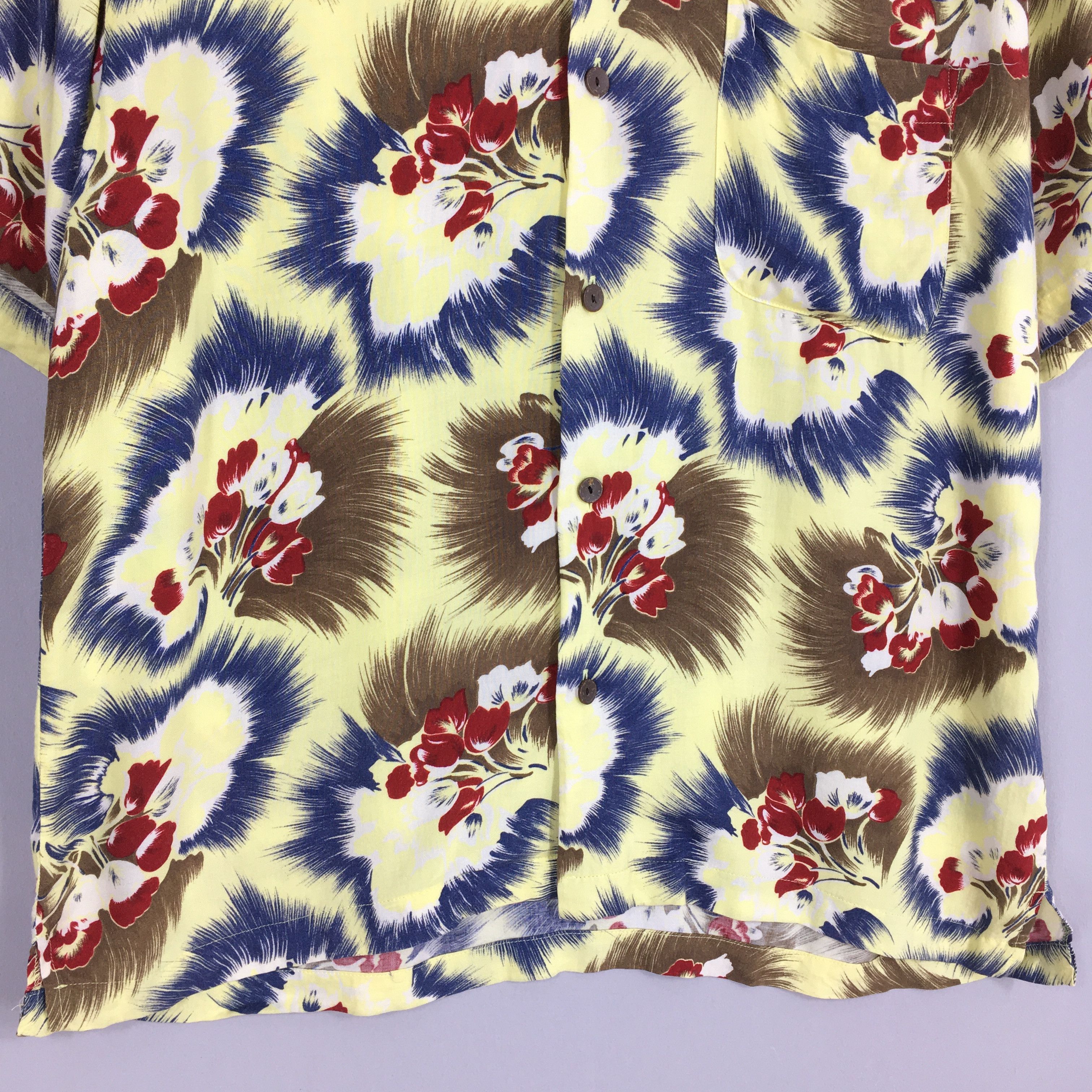 Vintage Vintage Tom Short Hawaiian Flower Rayon Shirt Medium Size US M / EU 48-50 / 2 - 4 Thumbnail
