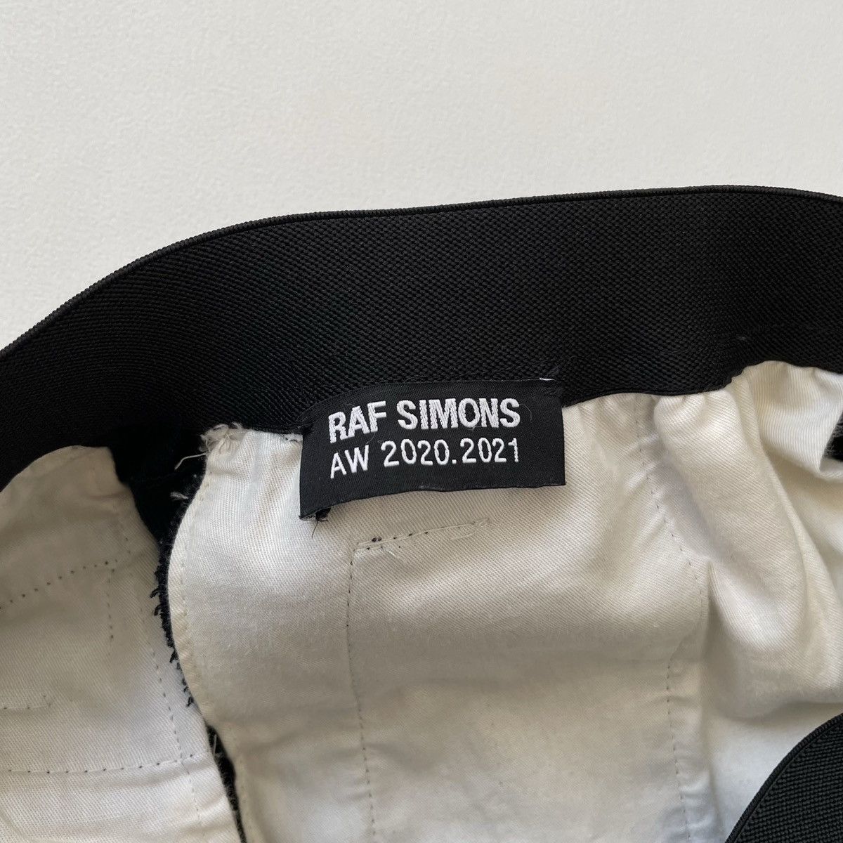 Raf Simons A/W 21 Black Raw Seam Waist Band Trousers Size US 32 / EU 48 - 4 Thumbnail